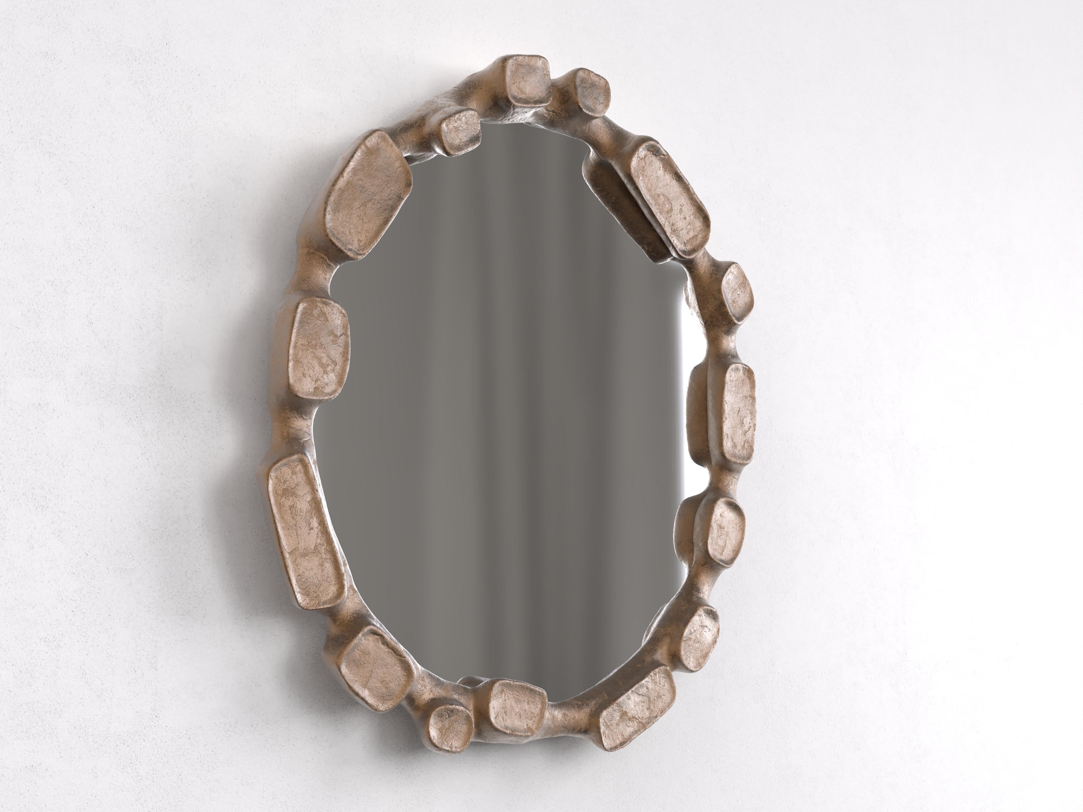 Italian Contemporary Limited Edition Bronze Mirror, Mare V1 by Simone Fanciullacci For Sale