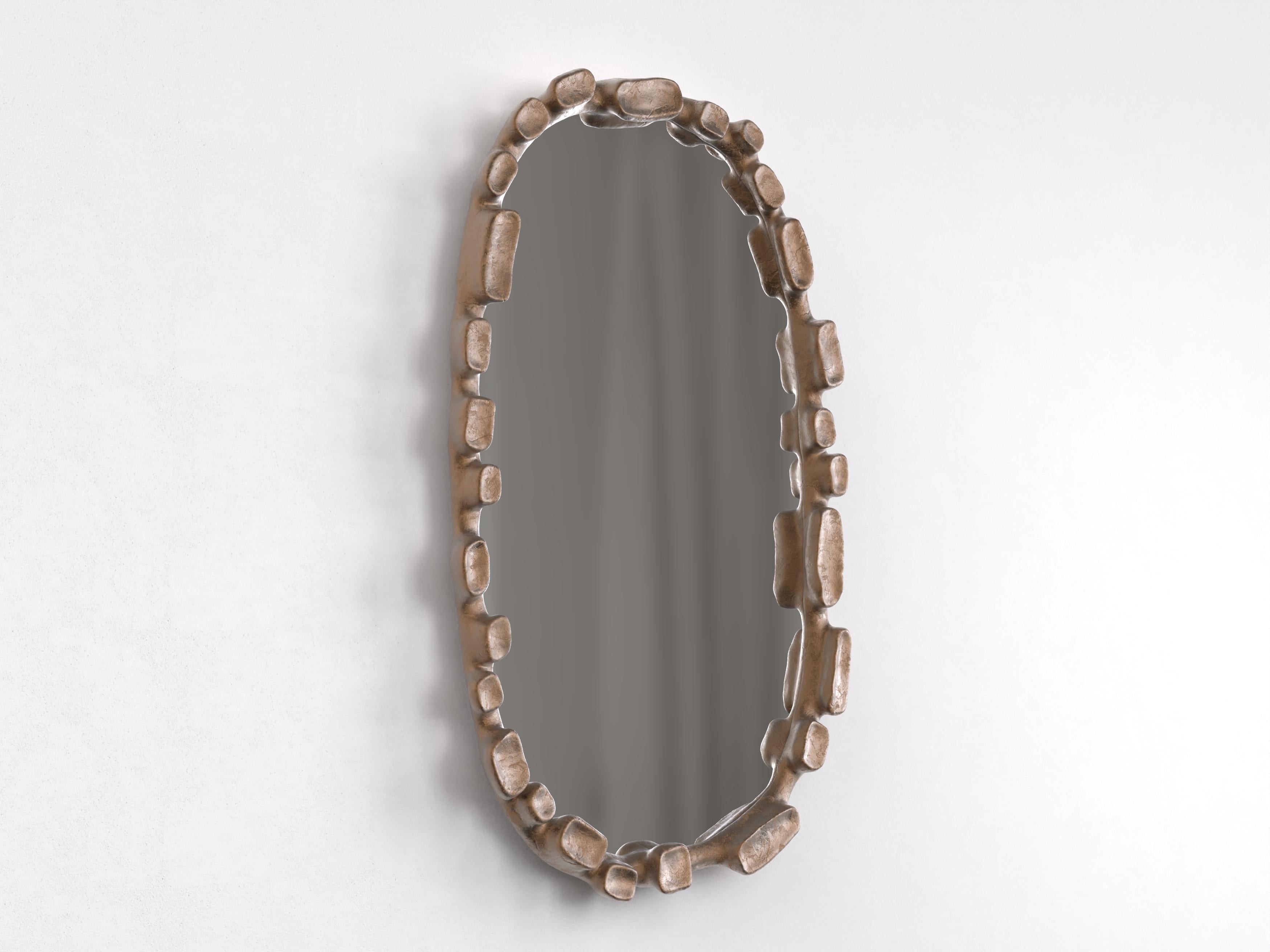 Italian Contemporary Limited Edition Bronze Mirror, Mare V2 by Simone Fanciullacci For Sale