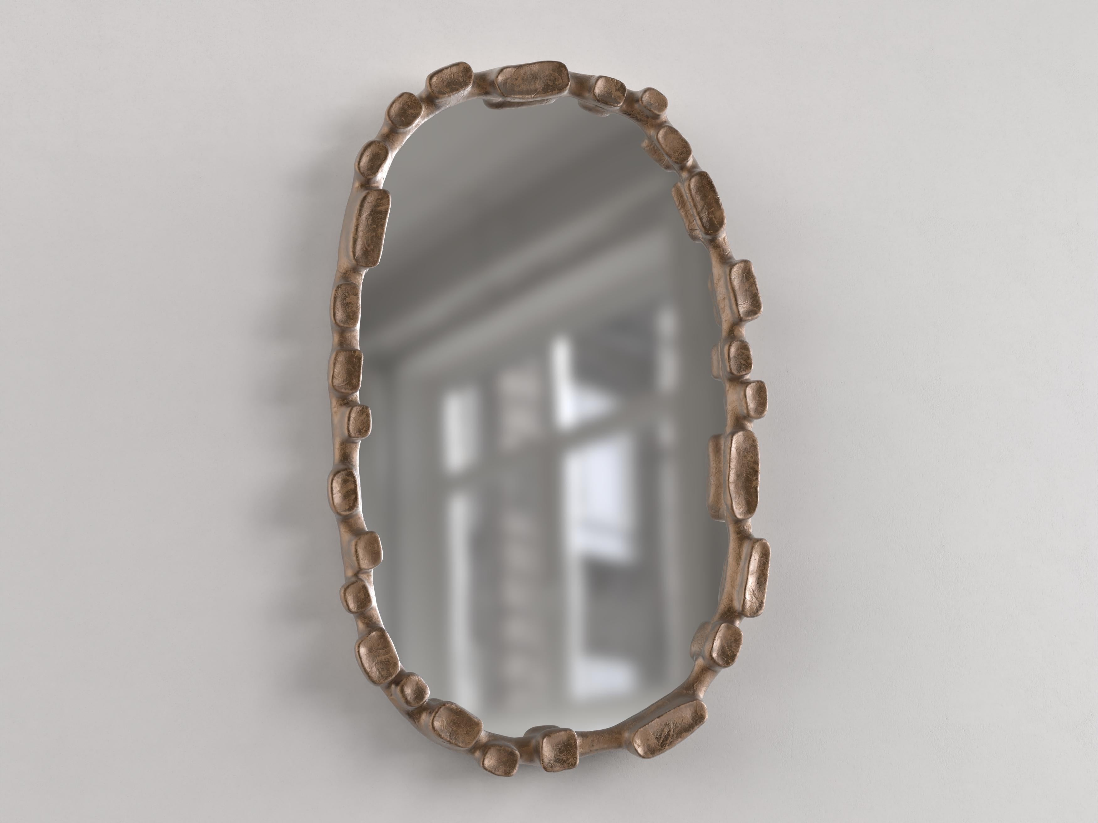 Cast Contemporary Limited Edition Bronze Mirror, Mare V2 by Simone Fanciullacci For Sale