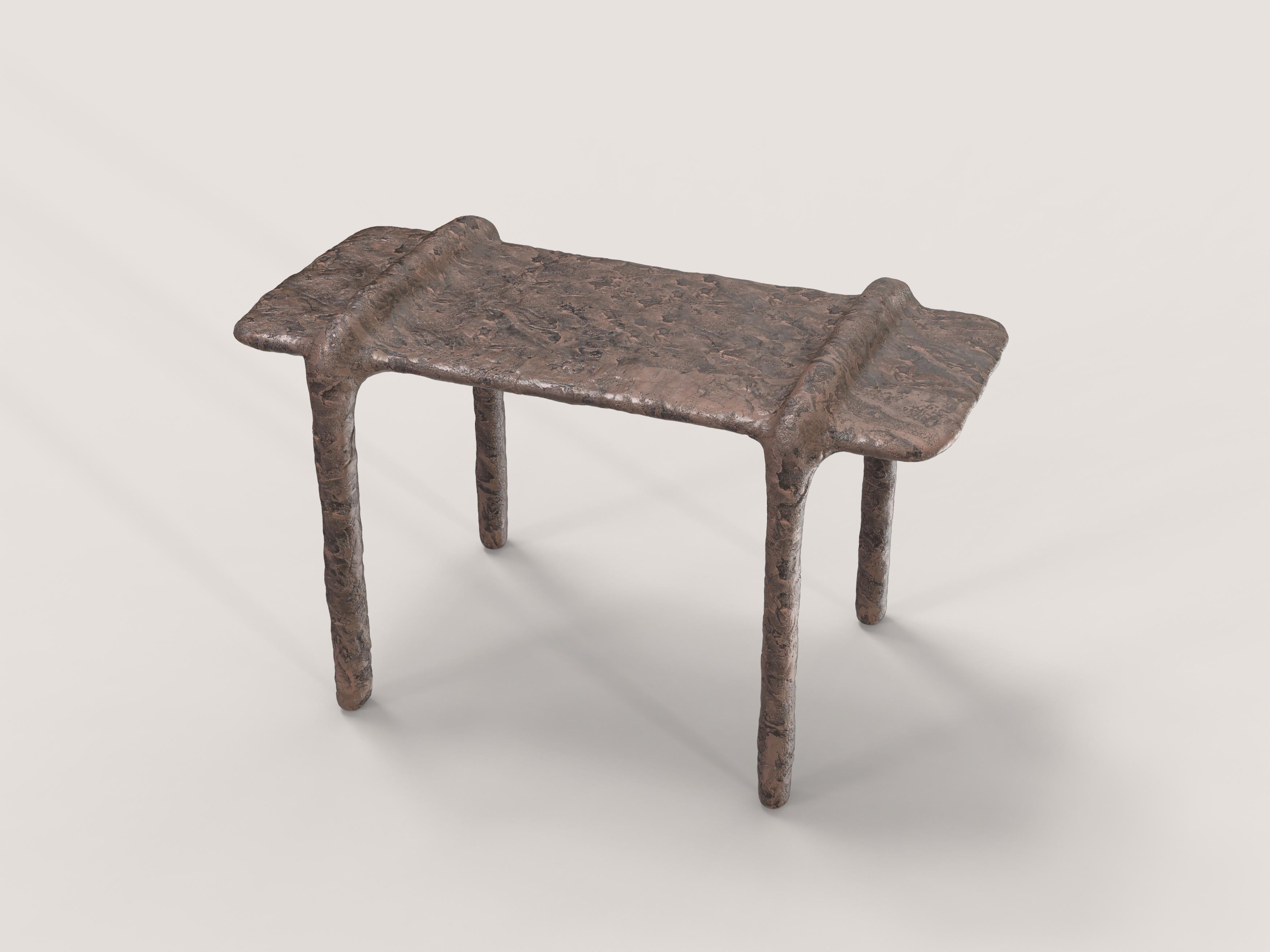 Contemporary Limited Edition Bronze Side Table, Ala V1 by Edizione Limitata In New Condition For Sale In Milano, IT