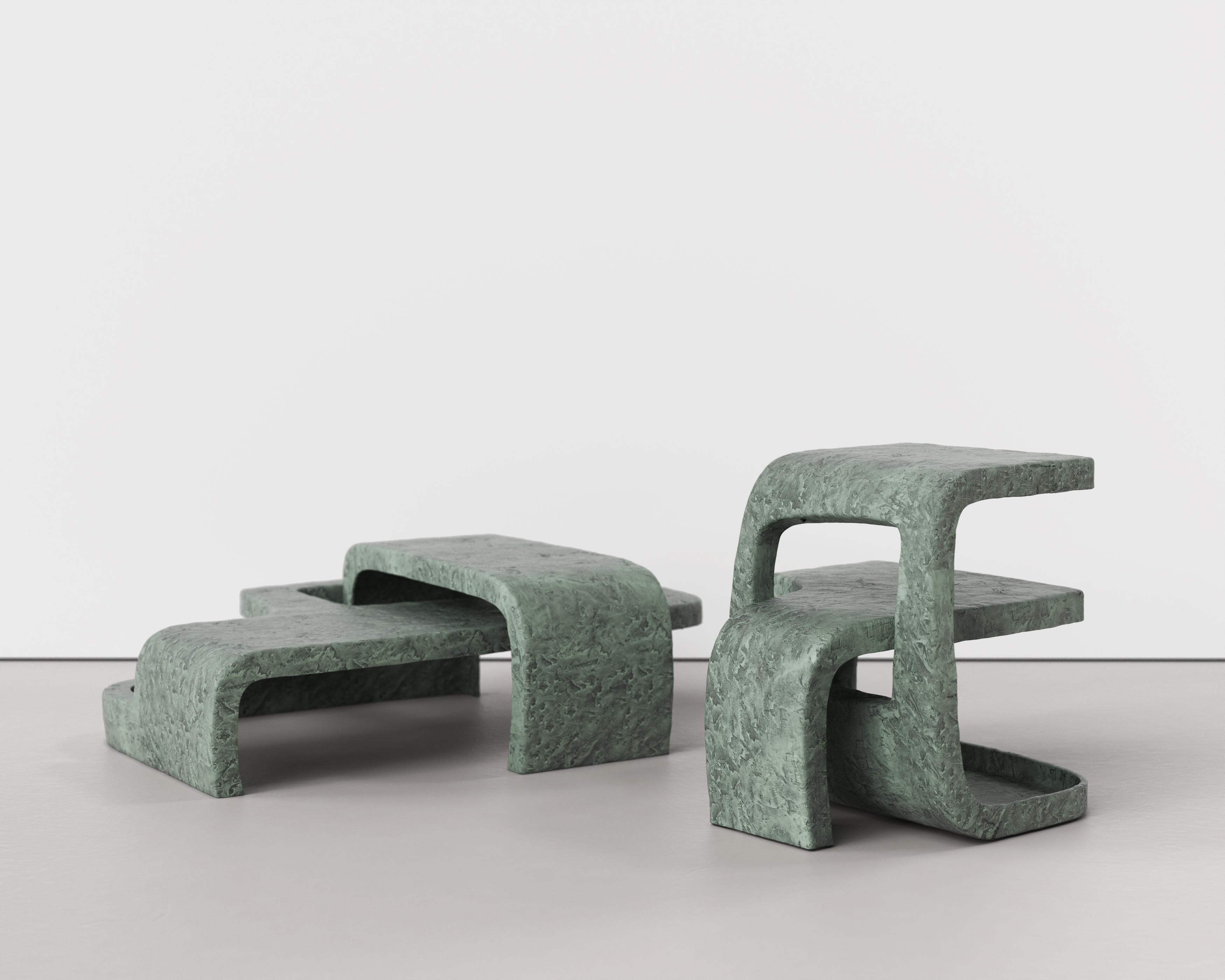 Contemporary Limited Edition Bronze Table, Vertigo V1 by Simone Fanciullacci For Sale 2