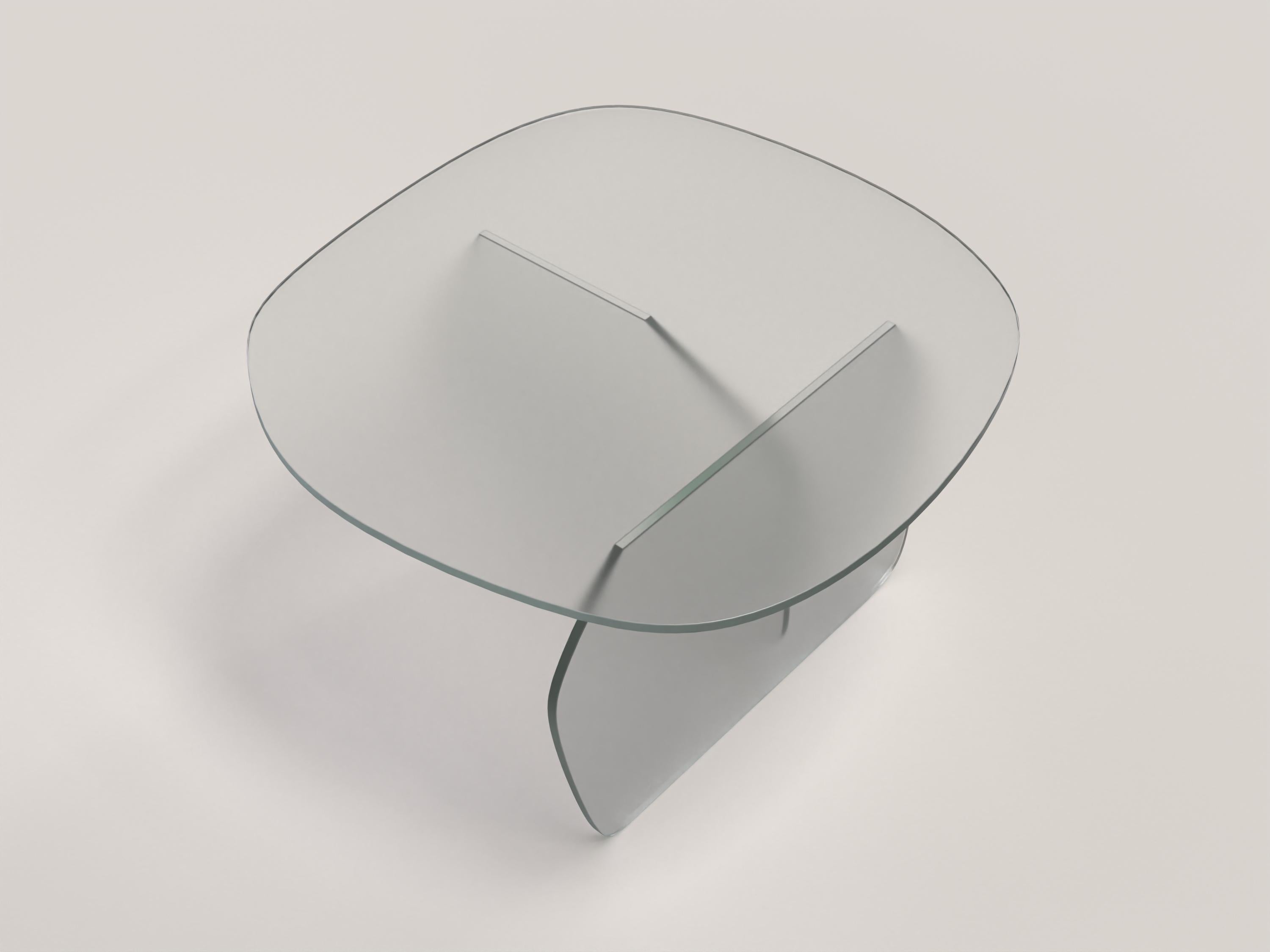 Table contemporaine en verre transparent en édition limitée Panorama V2 par Edizione Limitata Neuf - En vente à Milano, IT