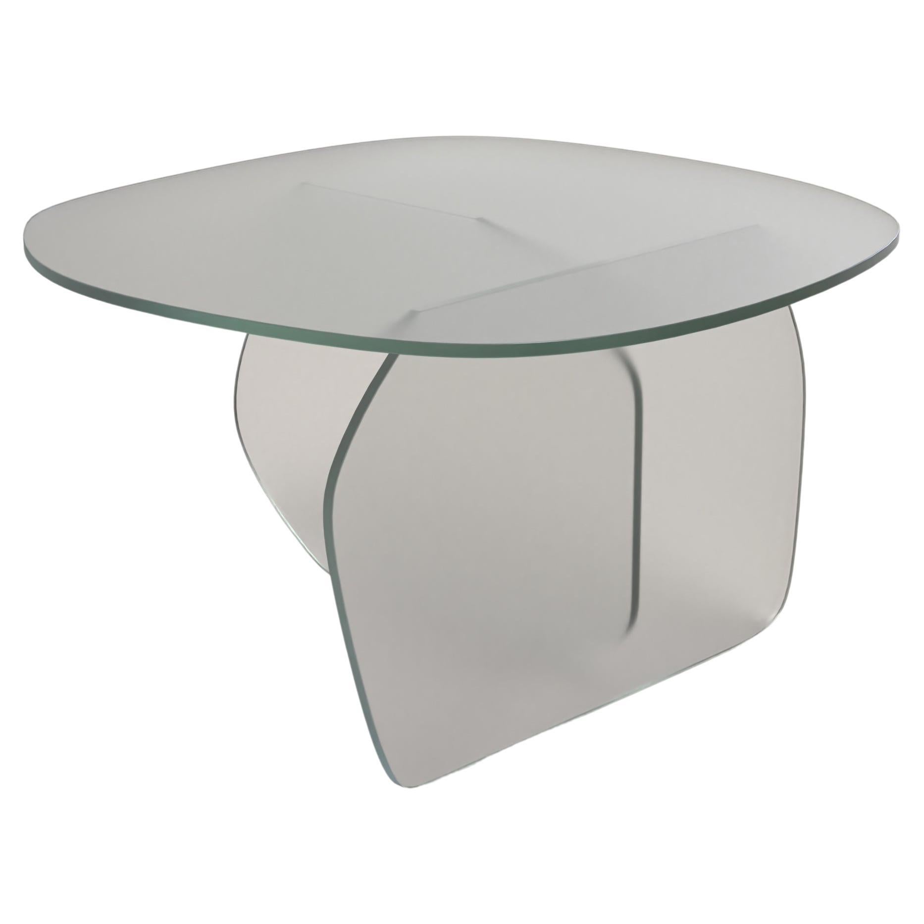 Contemporary Limited Edition Clear Glass Table, Panorama V2 by Edizione Limitata
