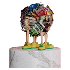 Contemporary Limited Edition Sculpture 'Fast Money' 20 cm by Taras Yoom