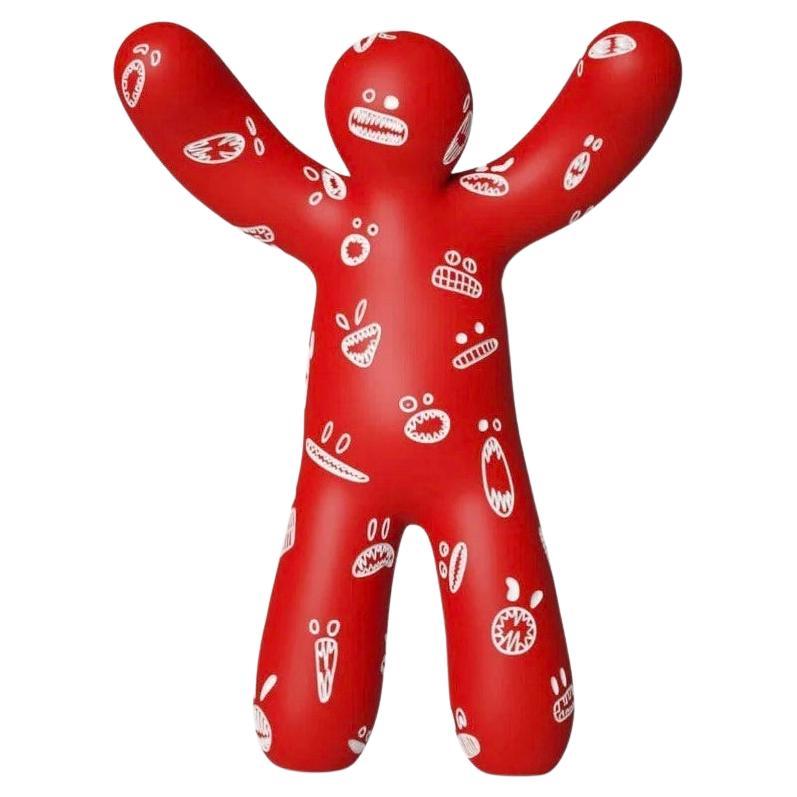 Escultura de diseño contemporáneo de edición limitada de 25 cm Miedo Rojo de Taras Yoom