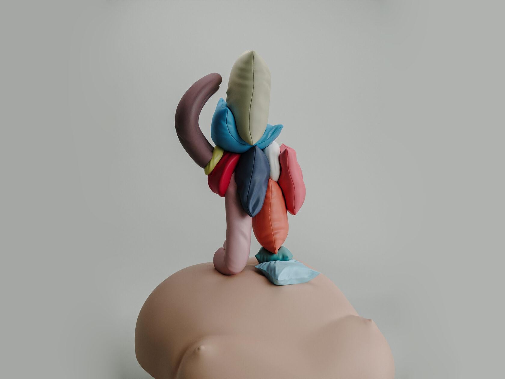 Thai Contemporary Limited Edition Designer 35 cm Sculpture Lazy Wolly by Taras Yoom For Sale