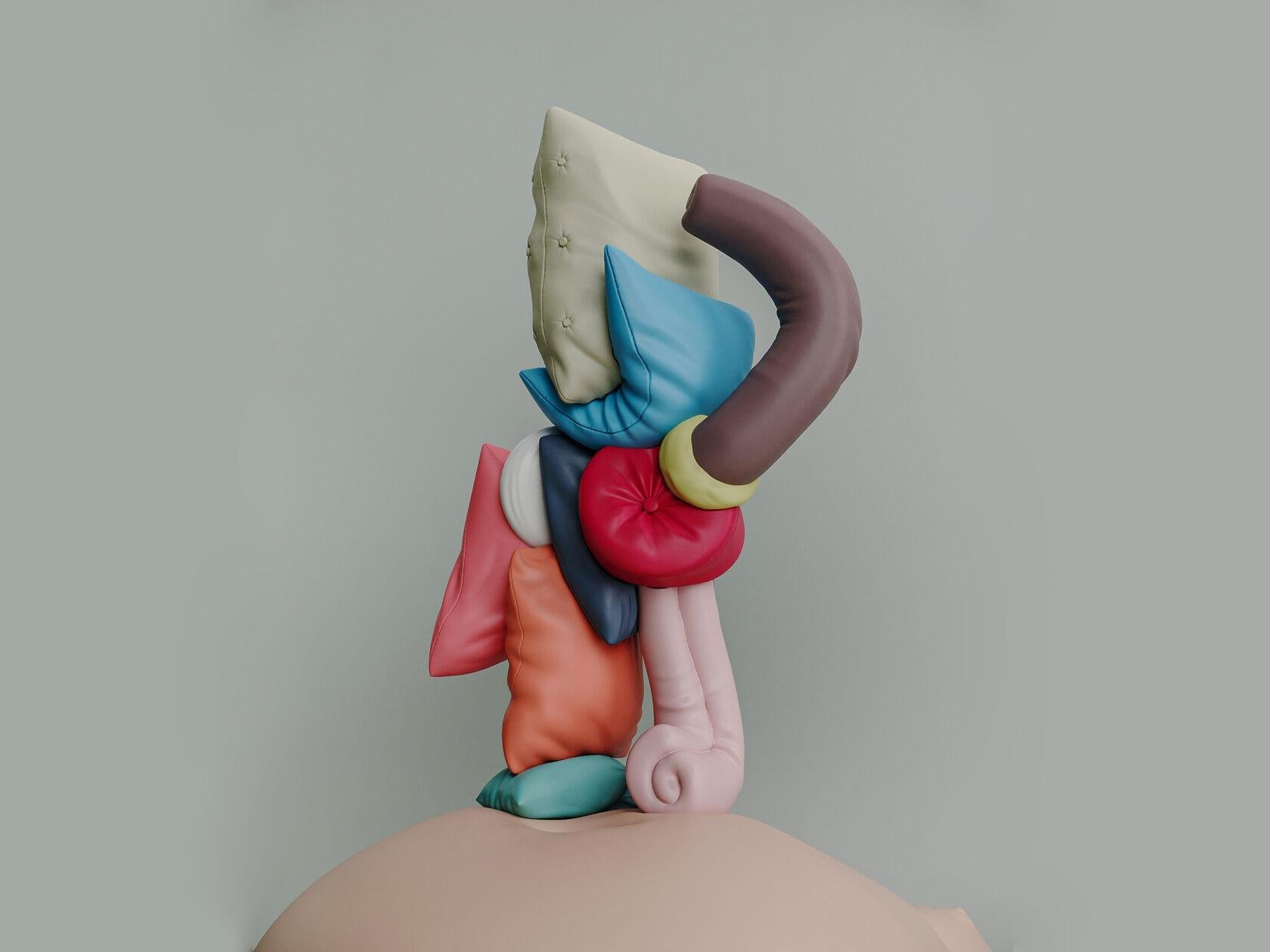 Contemporary Limited Edition Designer 35 cm Sculpture Lazy Wolly by Taras Yoom In New Condition For Sale In วัฒนา, TH