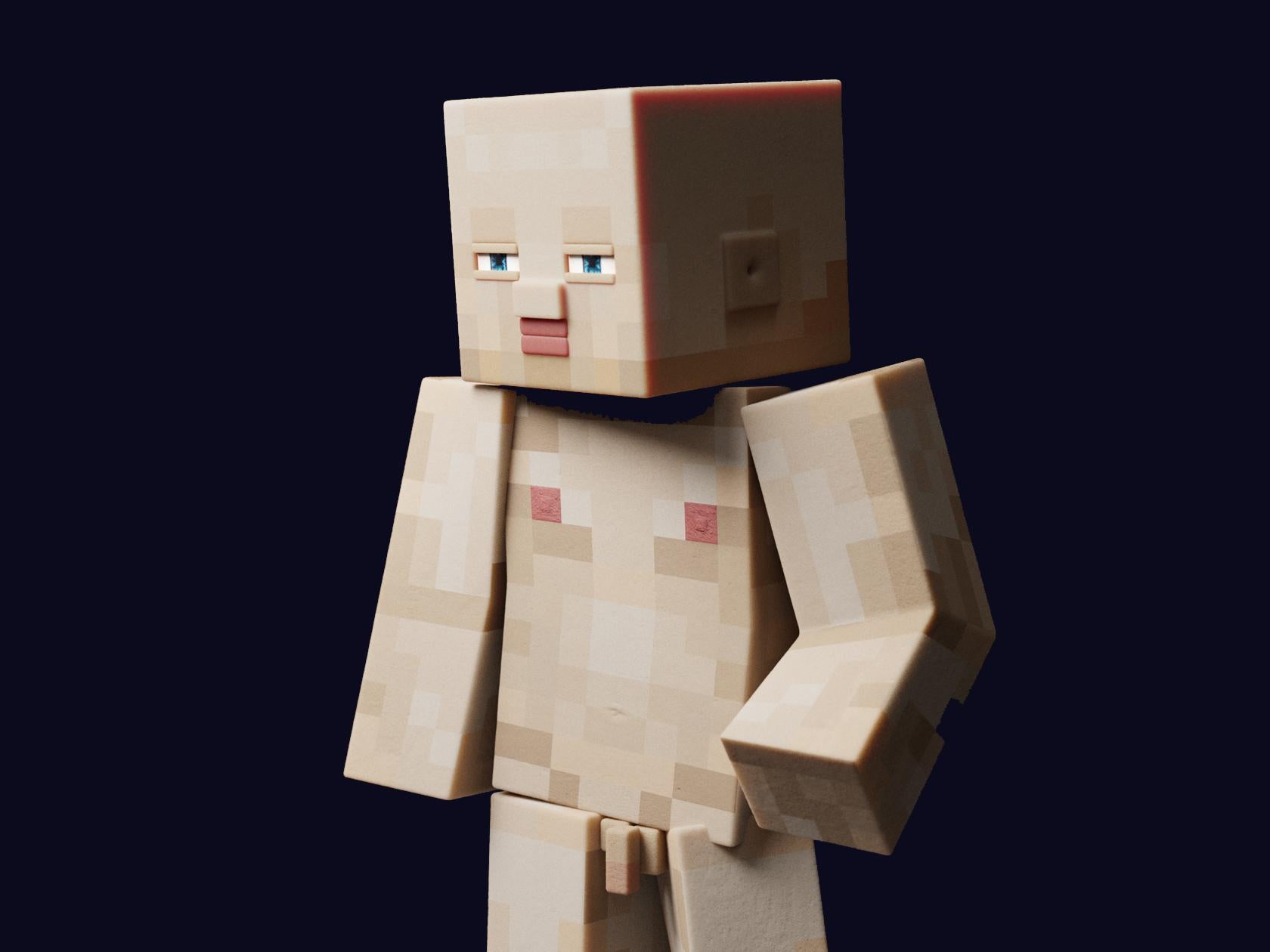 Contemporary Limited Edition Designer 70 cm Skulptur Cube Dude von Taras Yoom (21. Jahrhundert und zeitgenössisch) im Angebot