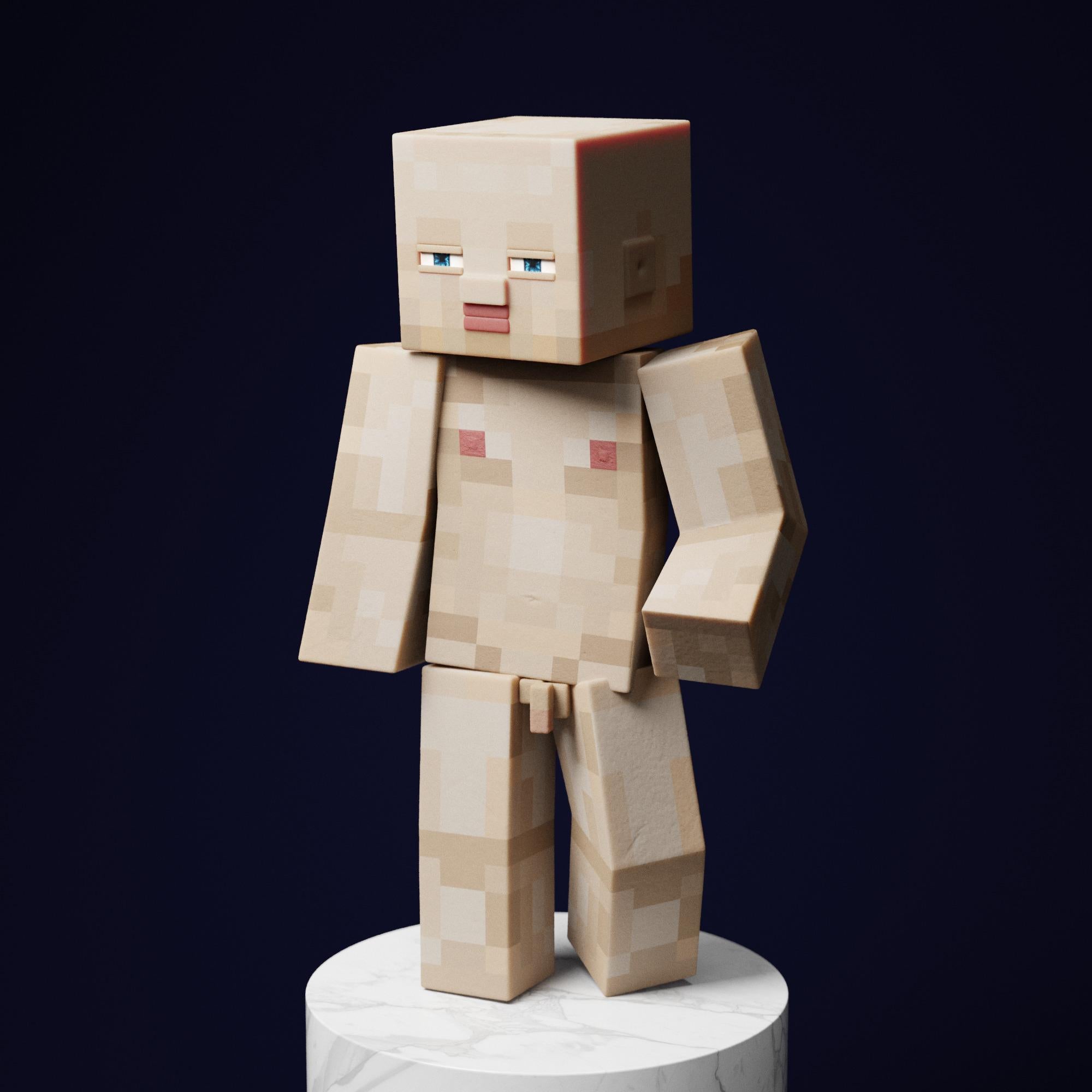 Contemporary Limited Edition Designer 70 cm Skulptur Cube Dude von Taras Yoom im Angebot 2