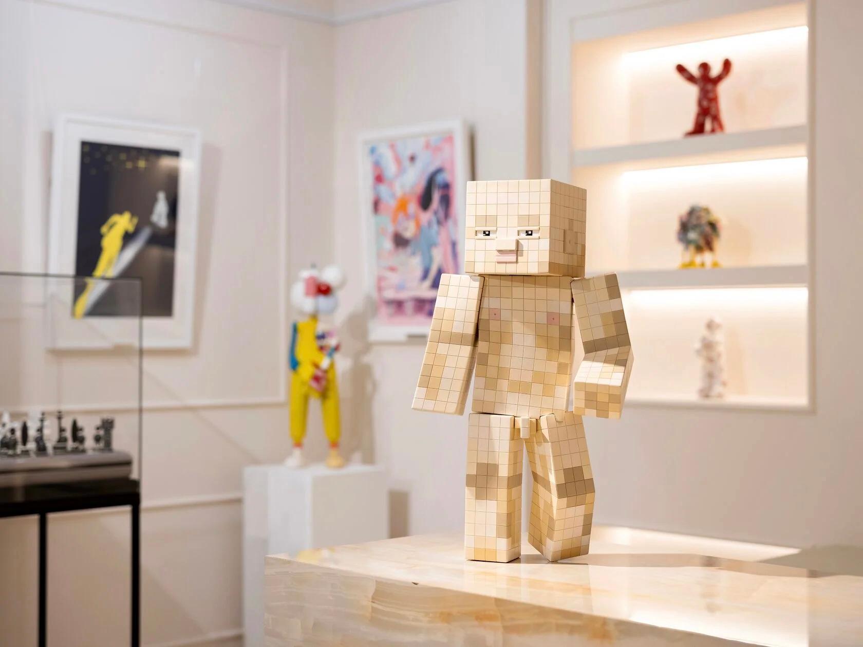 Contemporary Limited Edition Designer 70 cm Skulptur Cube Dude von Taras Yoom im Angebot 3