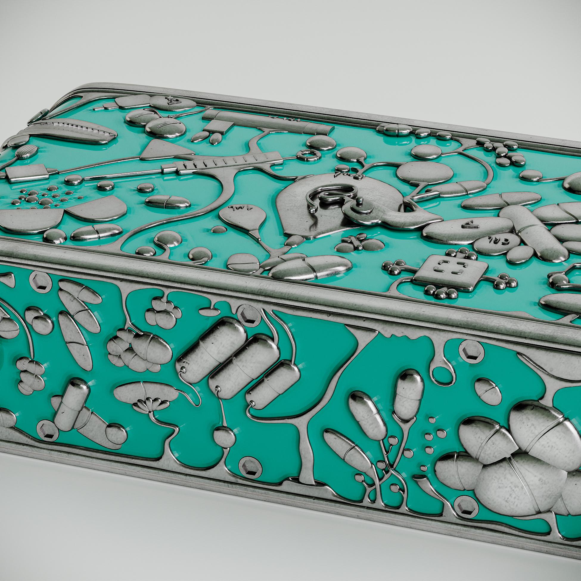Portapillole di design contemporaneo in edizione limitata Magnum Opus di Taras Yoom in vendita 10
