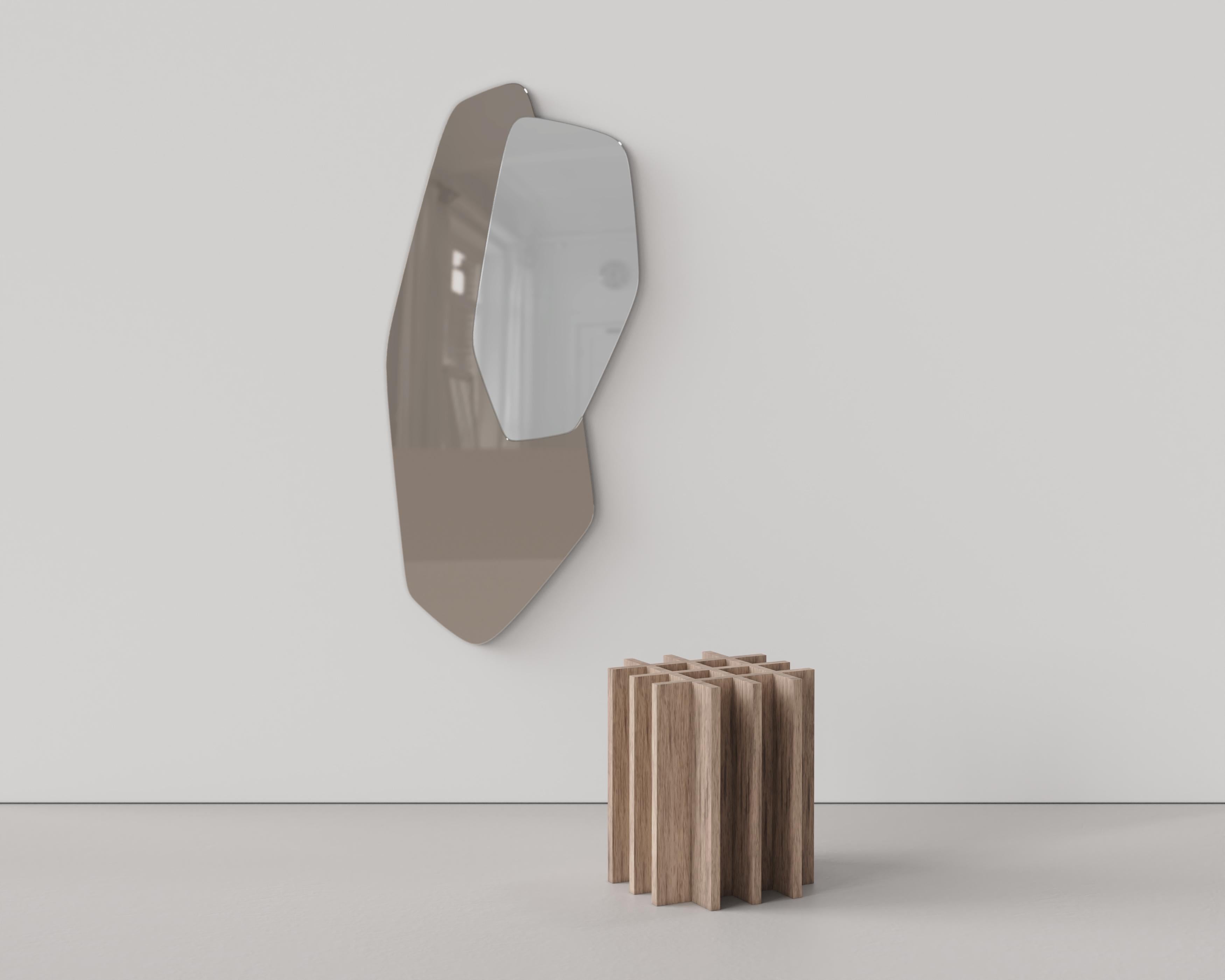 Contemporary Limited Edition Fumè Grey Mirror, Nori V2 by Edizione Limitata In New Condition For Sale In Milano, IT