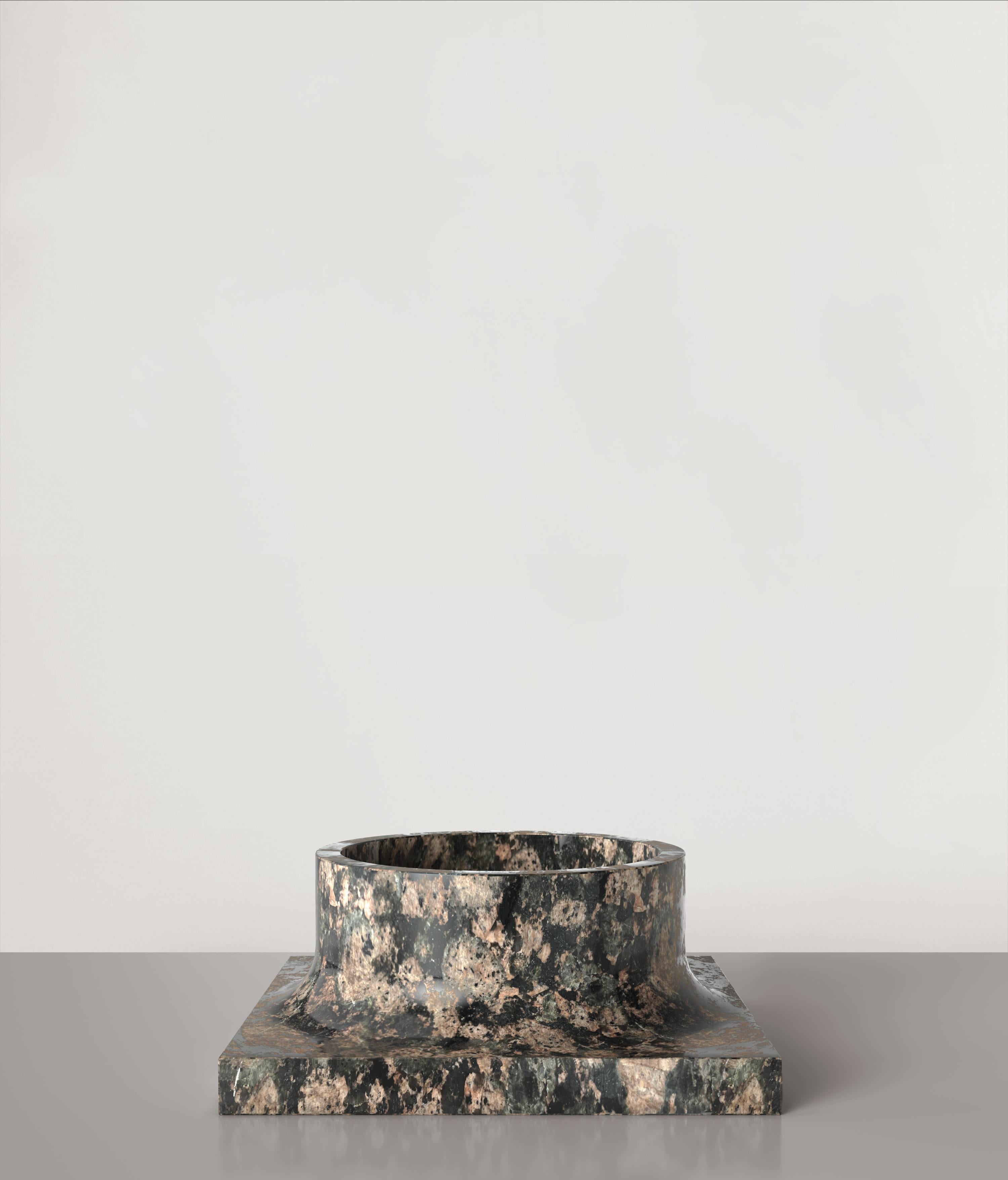 Italian Contemporary Limited Edition Granite Stone Vase, Palazzo V1 by Edizione Limitata For Sale