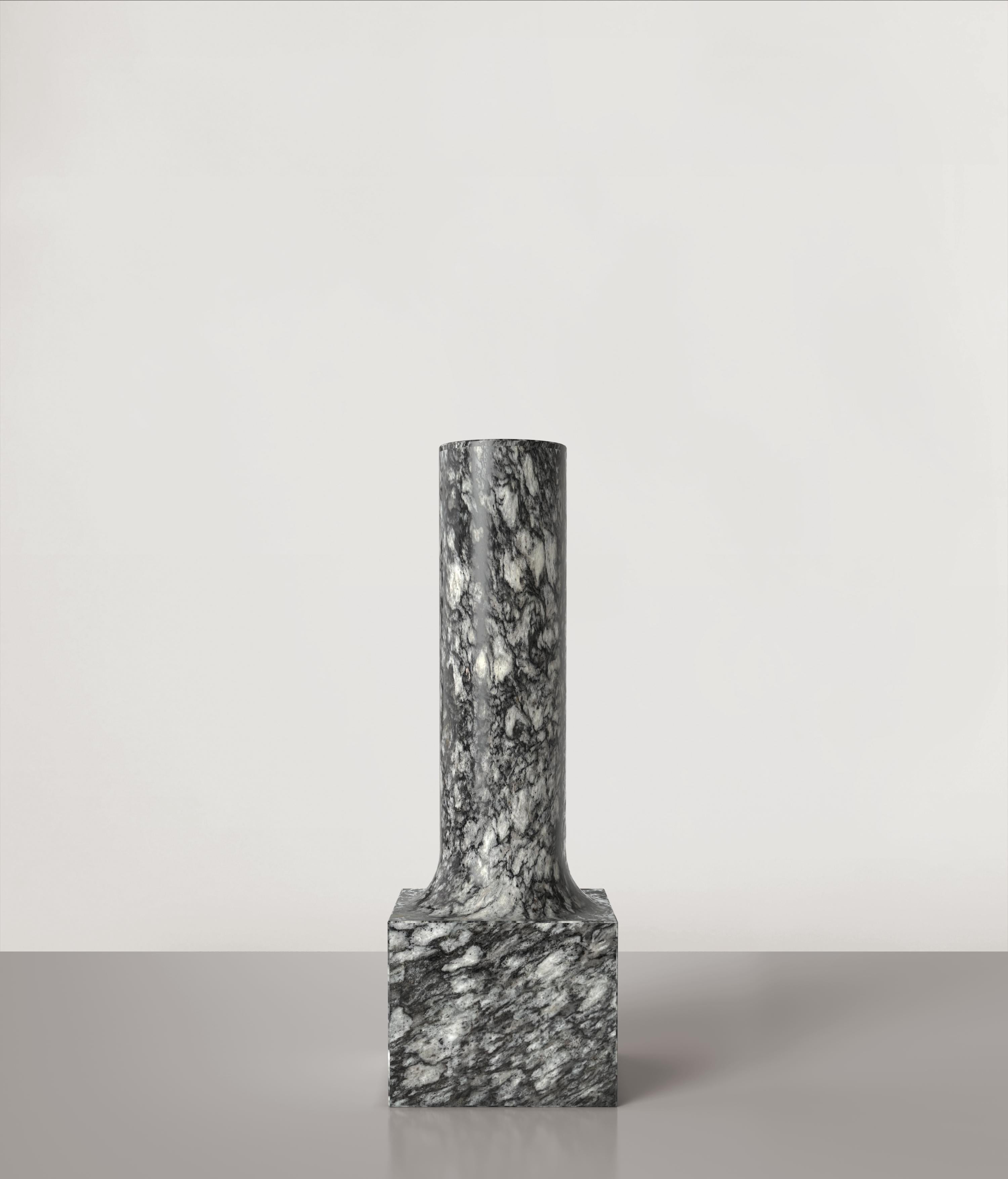 Italian Contemporary Limited Edition Granite Stone Vase, Palazzo V2 by Edizione Limitata For Sale