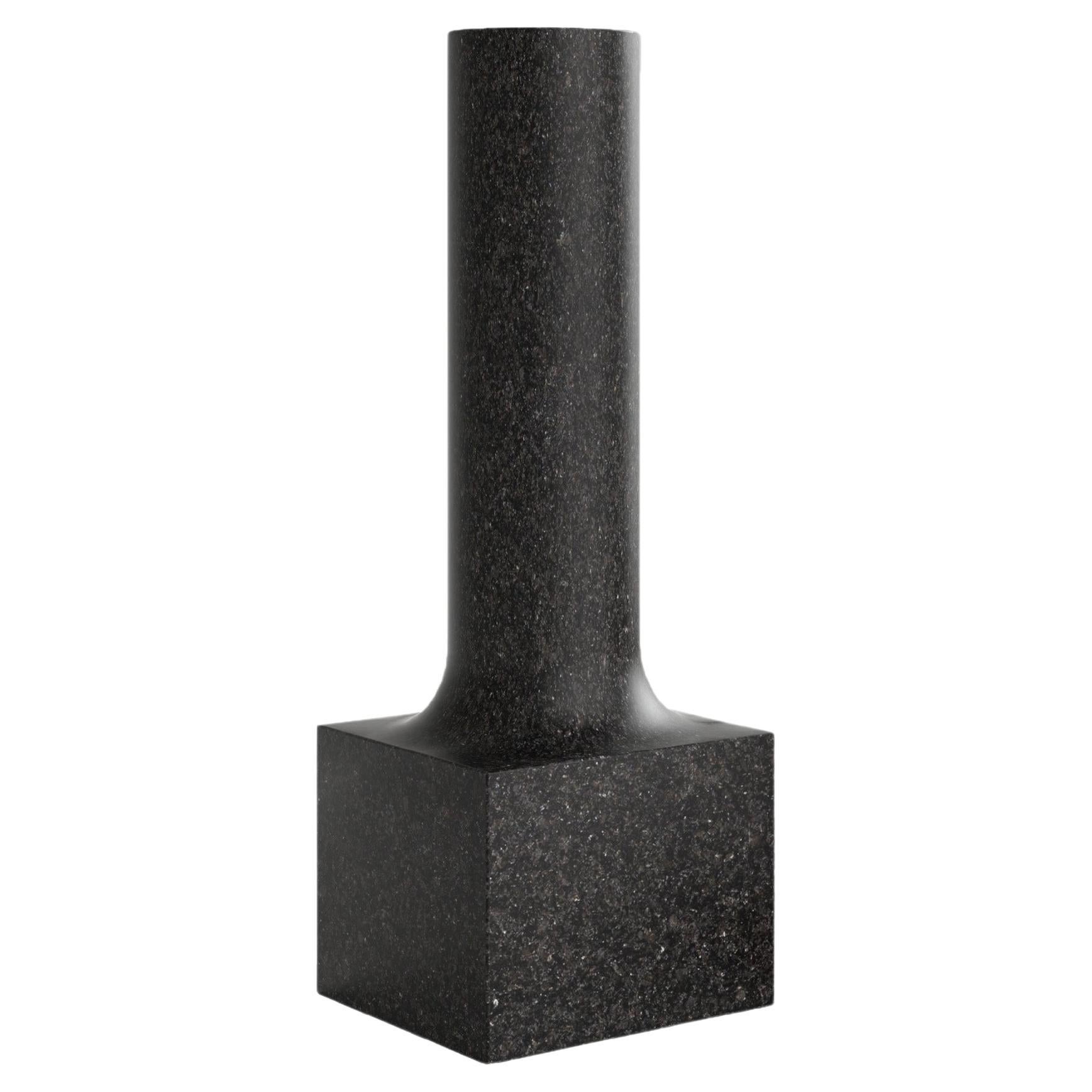 Palazzo V2 is a 21st Century sculptural vase made by Italian artisans in granite stone. It is part of the collectible design language Palazzo that has been developed by the Edizione Limitata's art research team in Milan. The small monument to the