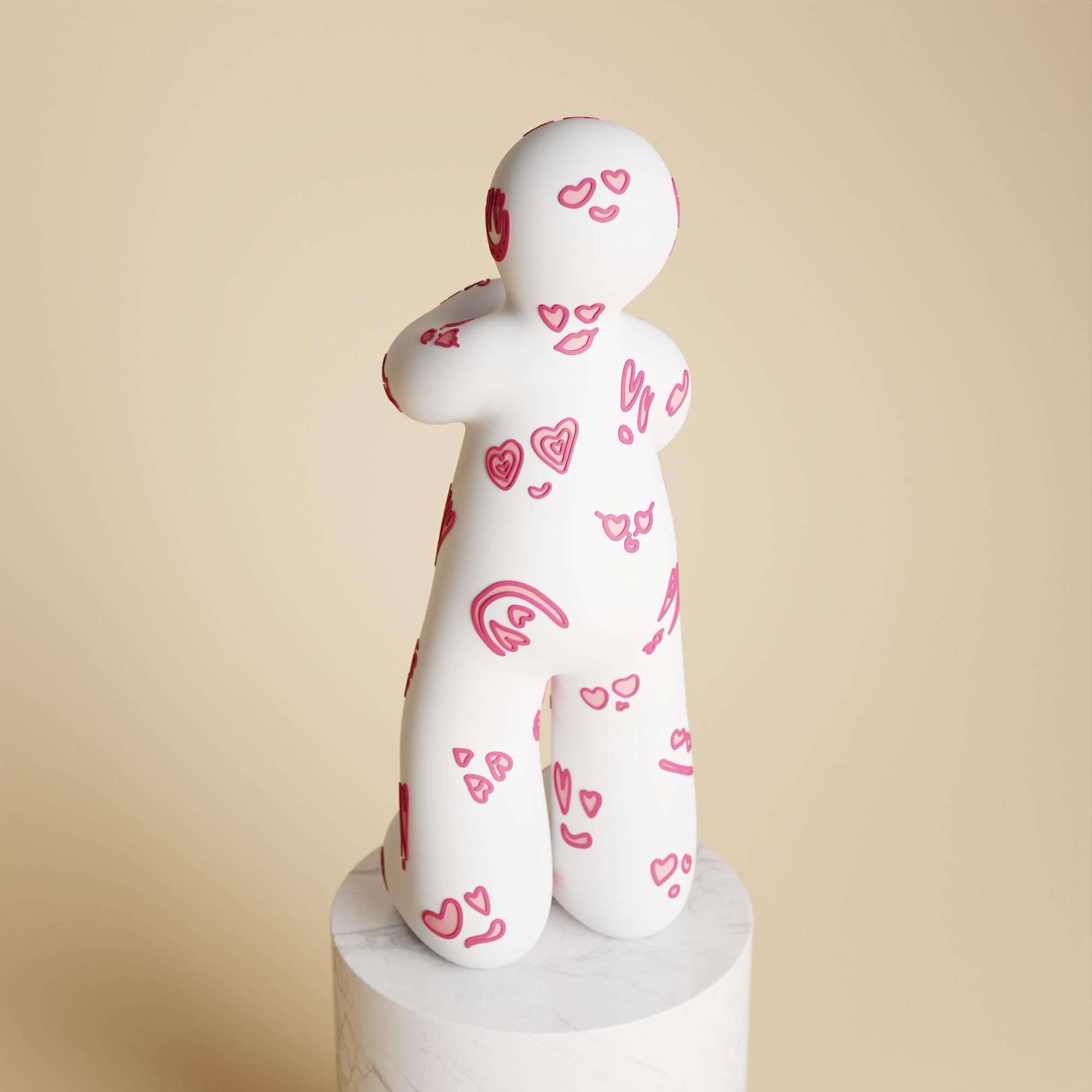 Escultura contemporánea de edición limitada en técnica mixta de 50 cm Pure Love de Taras Yoom en venta 4