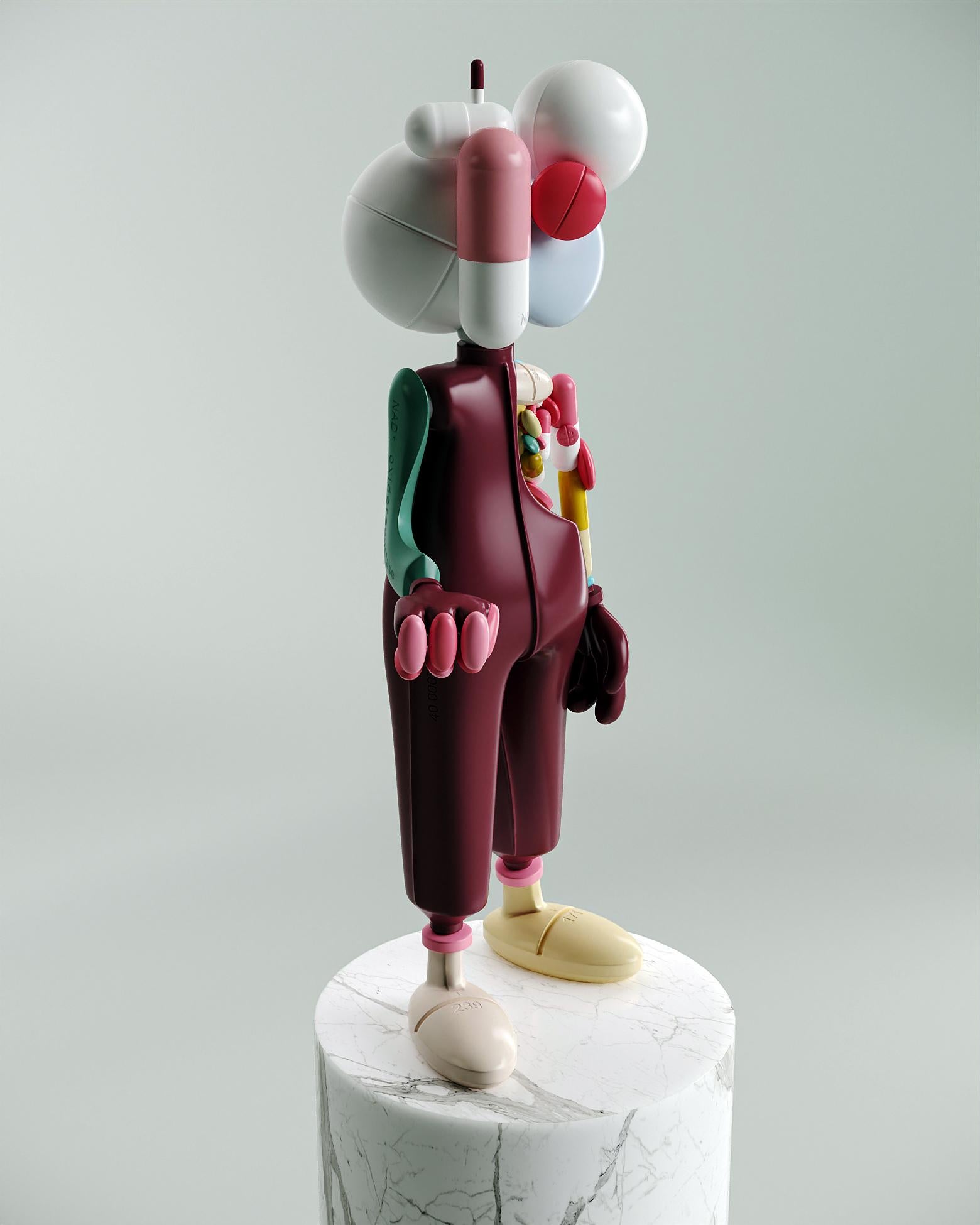 Escultura contemporánea de edición limitada en técnica mixta de 70 cm Pillman  por Taras Yoom Siglo XXI y contemporáneo en venta