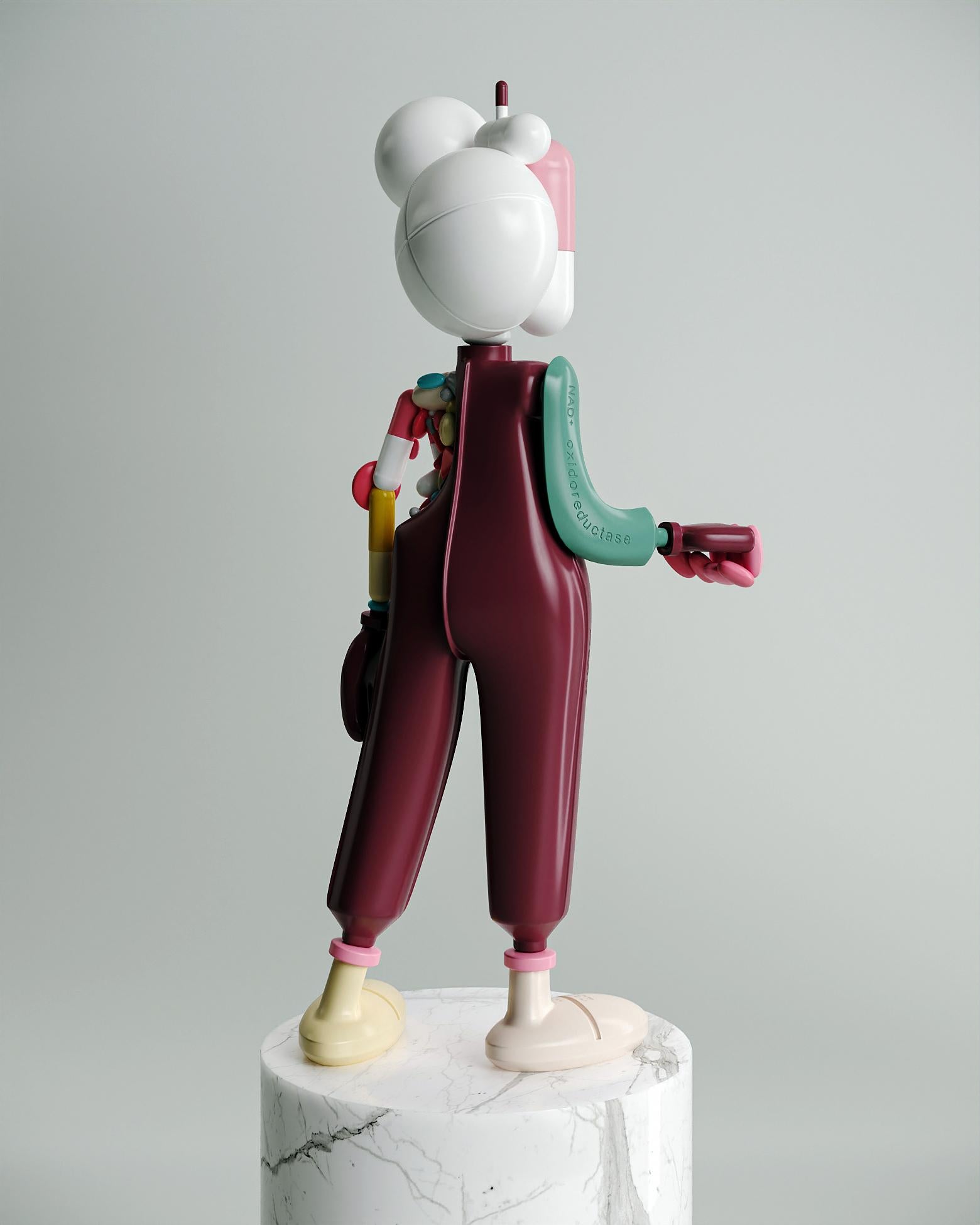 Escultura contemporánea de edición limitada en técnica mixta de 70 cm Pillman  por Taras Yoom Plástico en venta