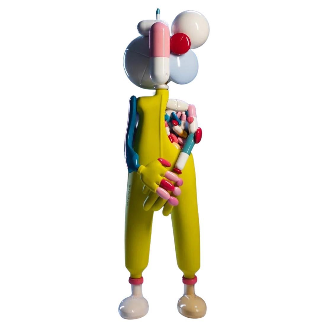 Contemporary Limited Edition Mixed Media 70 cm Sculpture Pillman Yellow Yoomoota