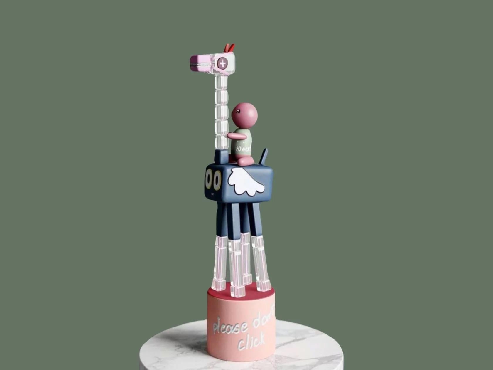 Giraffe and boy from the planet U2BeBetter seems to have perfectly copied and modernized the image of a charming twitching giraffe from the distant past. Nevertheless, while chasing the modernity, it has completely lost its main feature - the