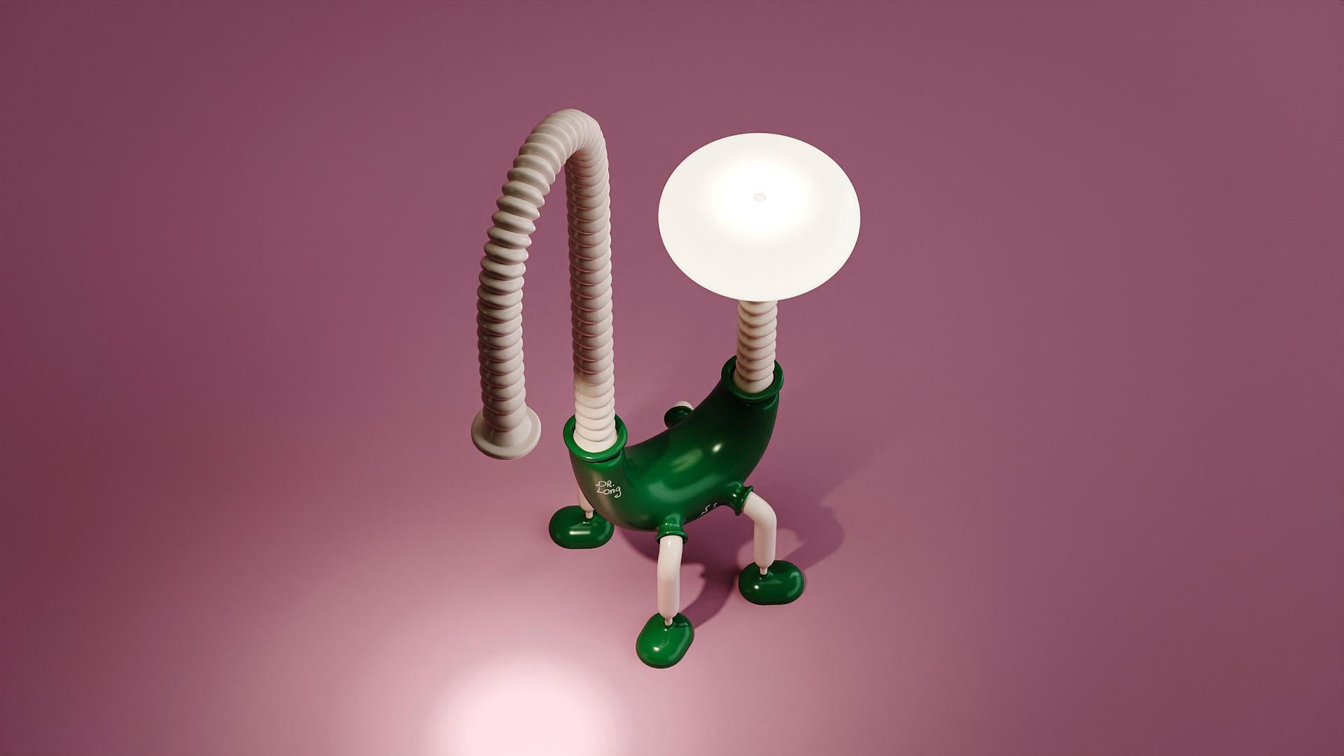 Zeitgenössische stehlampe mit gemischten medien in limitierter auflage Lange lampe von Taras Yoom (21. Jahrhundert und zeitgenössisch) im Angebot