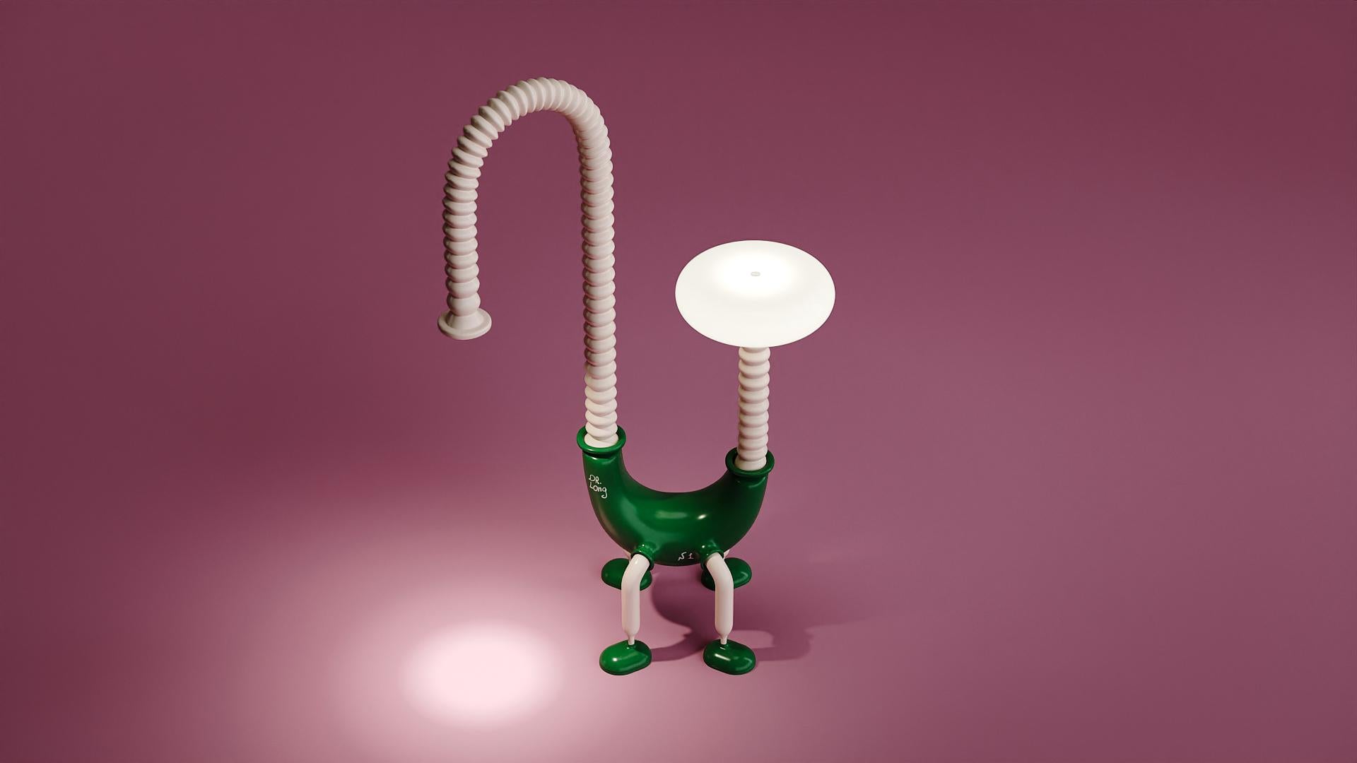 Zeitgenössische stehlampe mit gemischten medien in limitierter auflage Lange lampe von Taras Yoom im Angebot 3