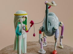 Contemporary Limited Edition Mixed Media Sculpture Desert Pillman by Taras Yoom