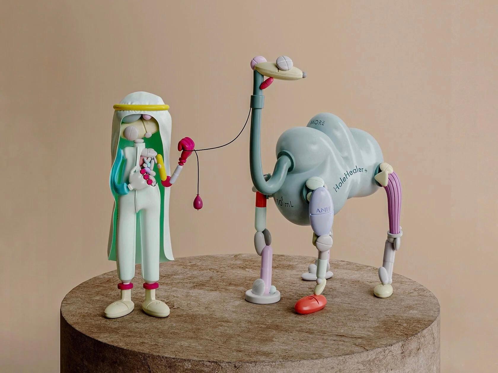 Scultura contemporanea in edizione limitata a tecnica mista Desert Pillman di Taras Yoom in vendita 2