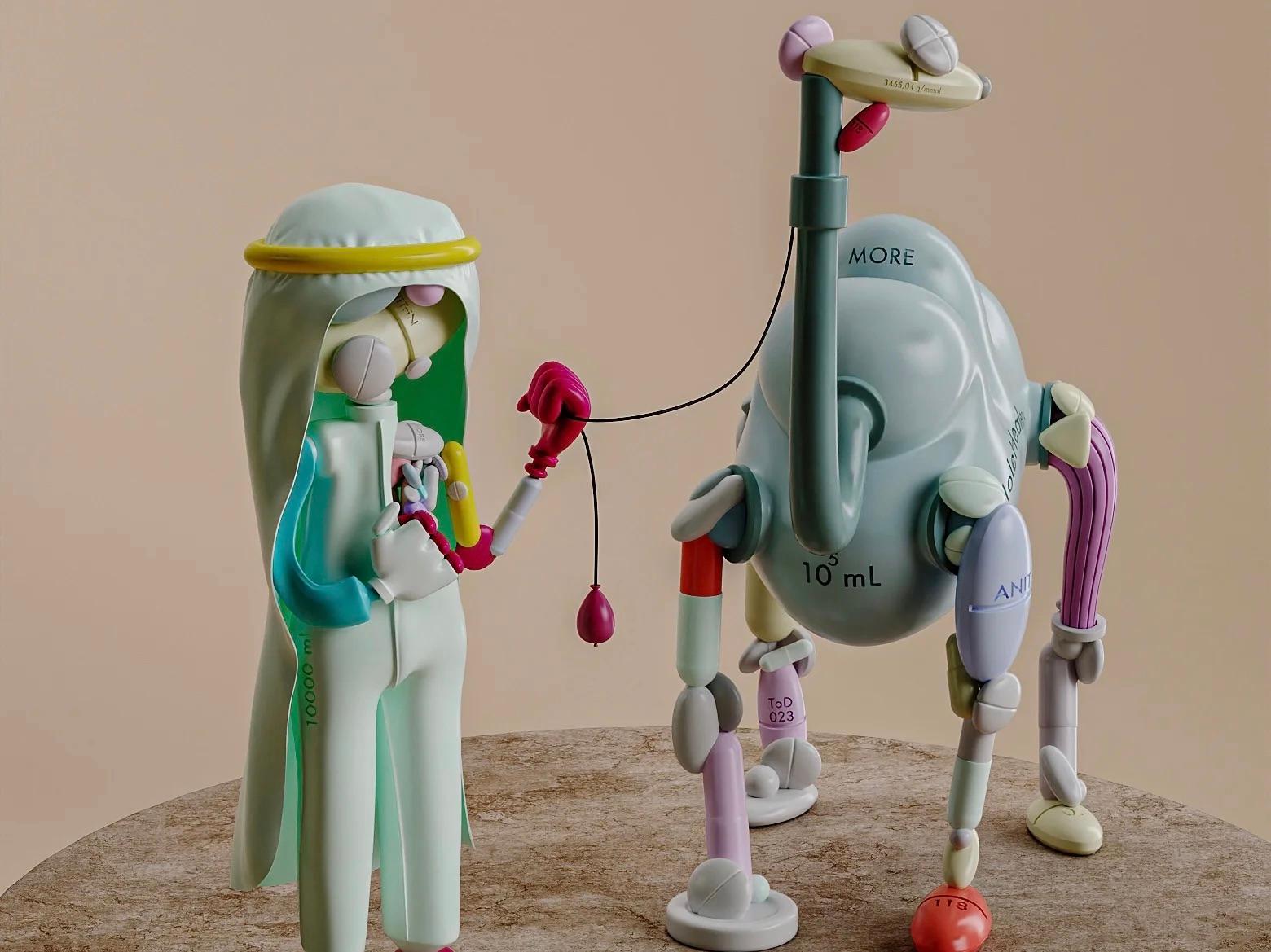 Scultura contemporanea in edizione limitata a tecnica mista Desert Pillman di Taras Yoom in vendita 3