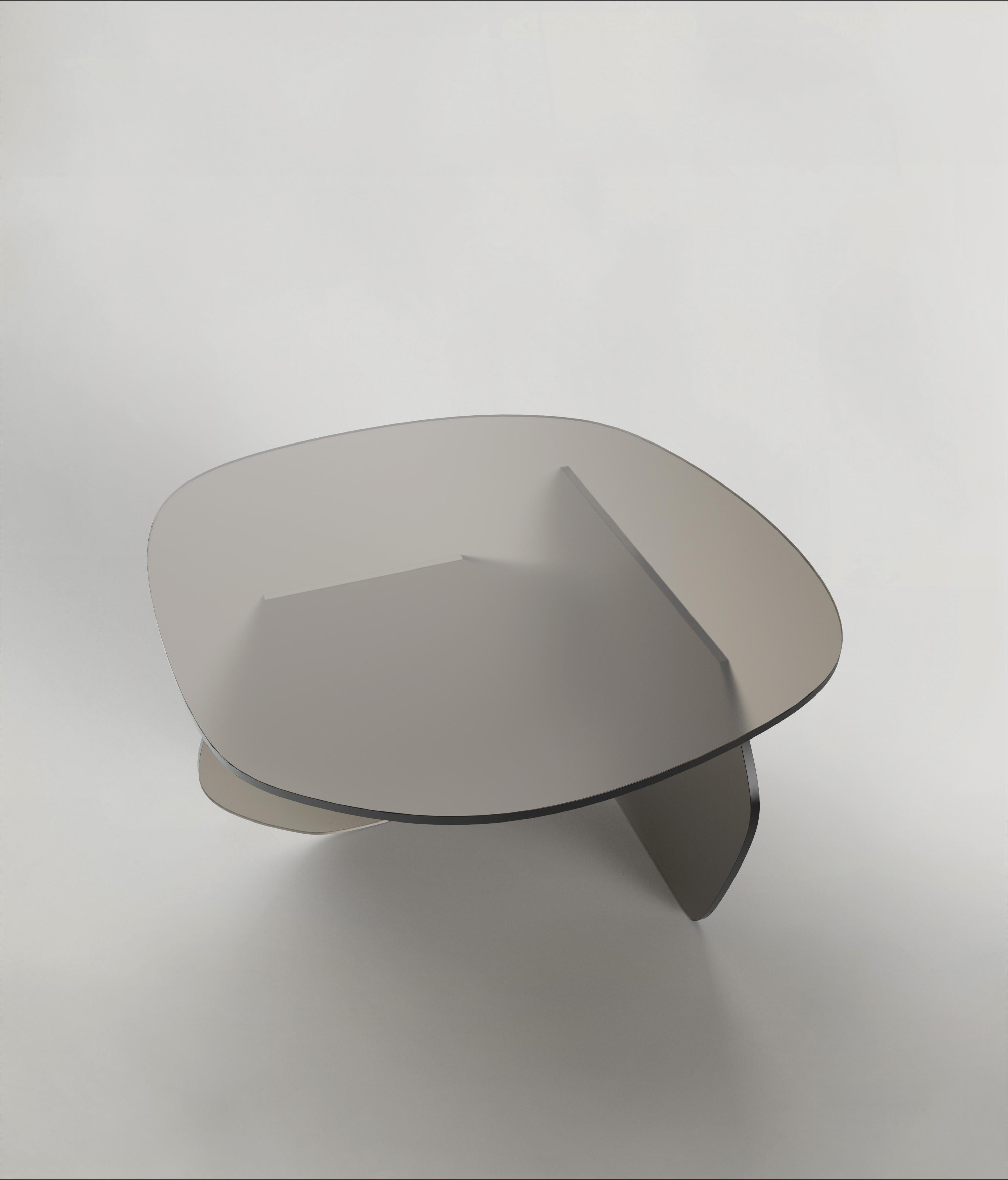 Italian Limited Edition Bronzed Glass Table, Panorama V2 by Edizione Limitata