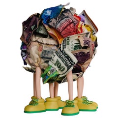 Escultura contemporánea de edición limitada "Dinero rápido" 20 cm de Taras Yoom