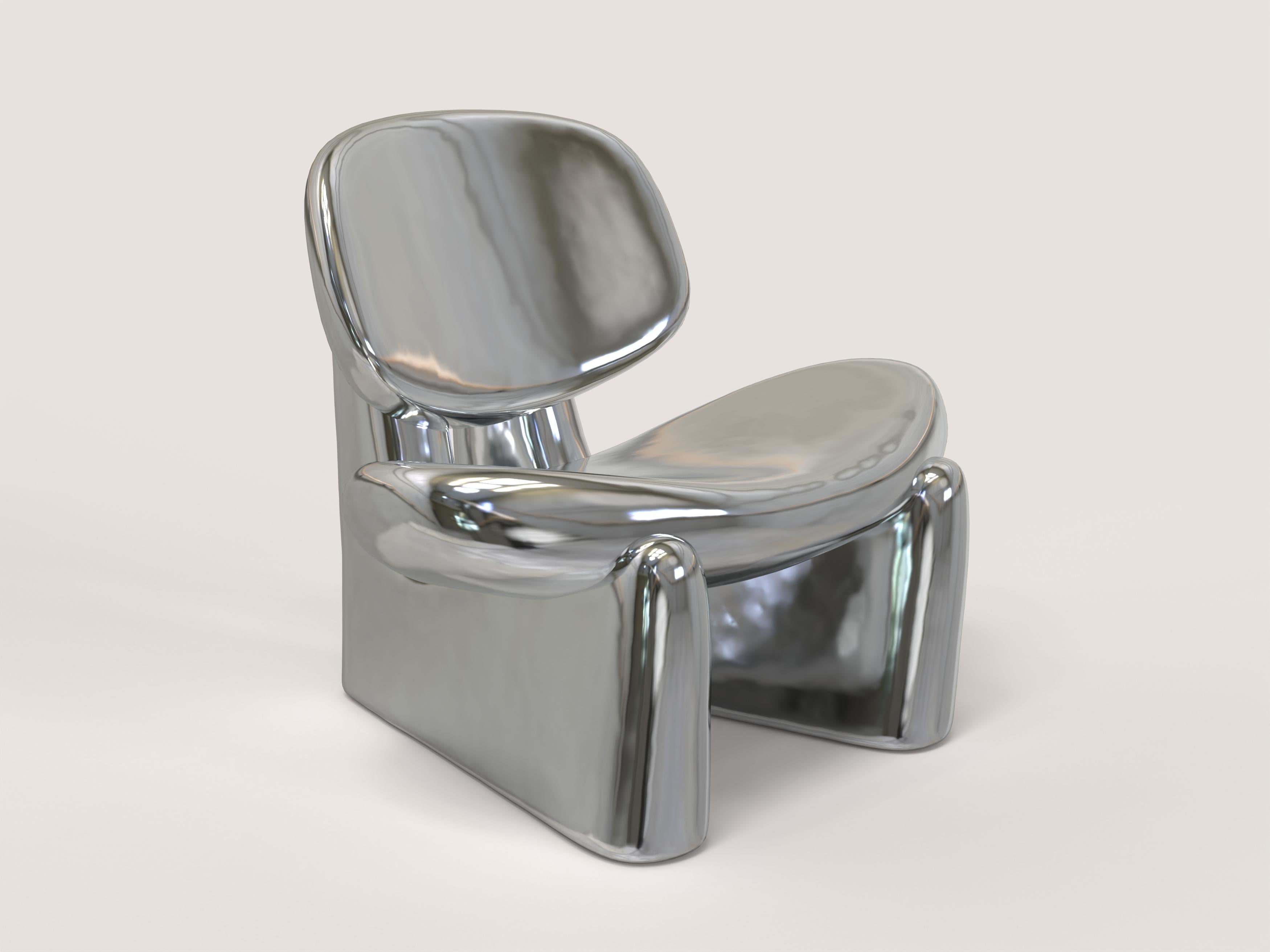 Italian Contemporary Limited Edition Signed Armchair, Pau Silver V1 by Edizione Limitata For Sale