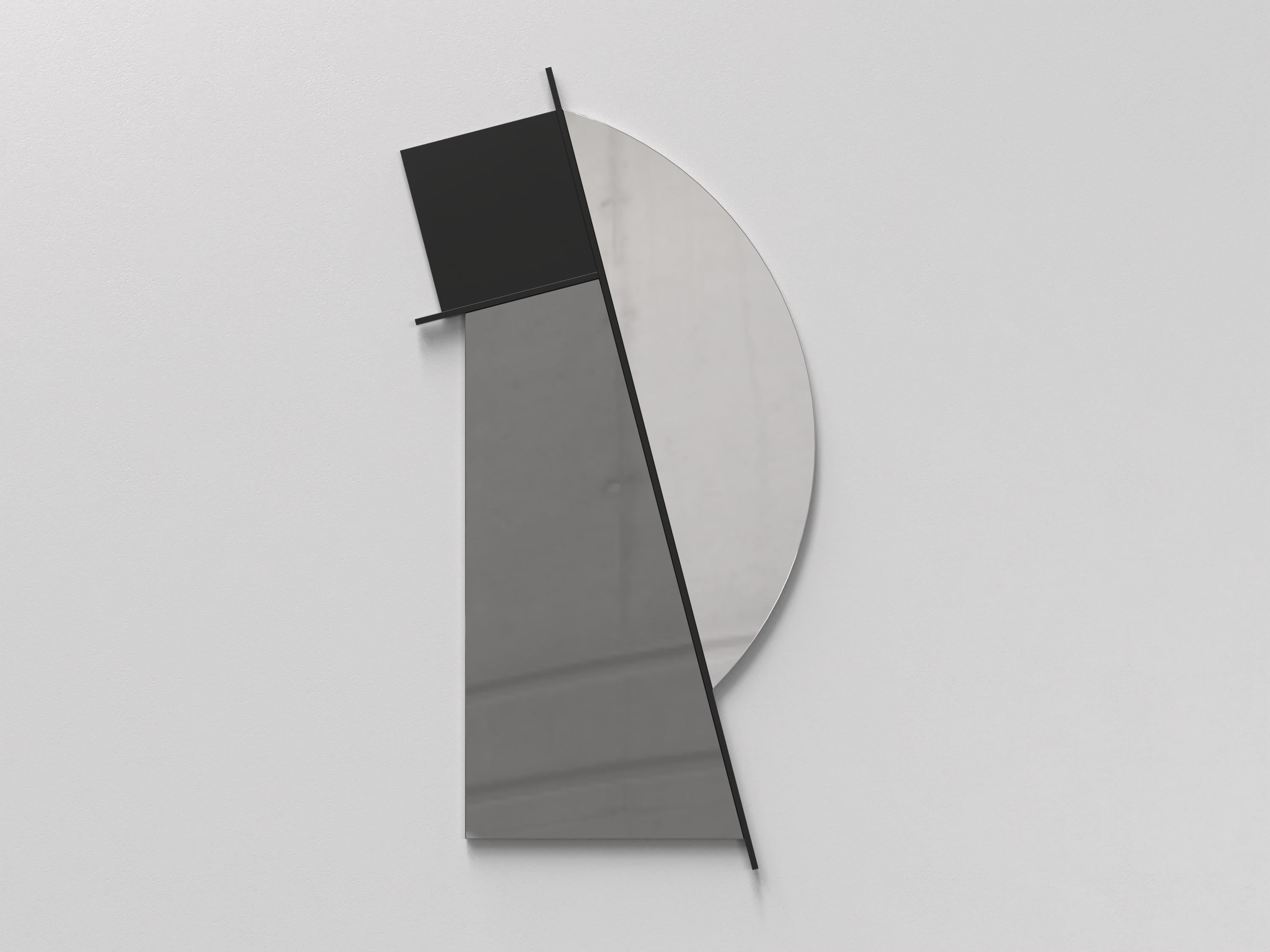 Italian Contemporary Limited Edition Signed Brass Mirror, Nova V2 by Edizione Limitata For Sale