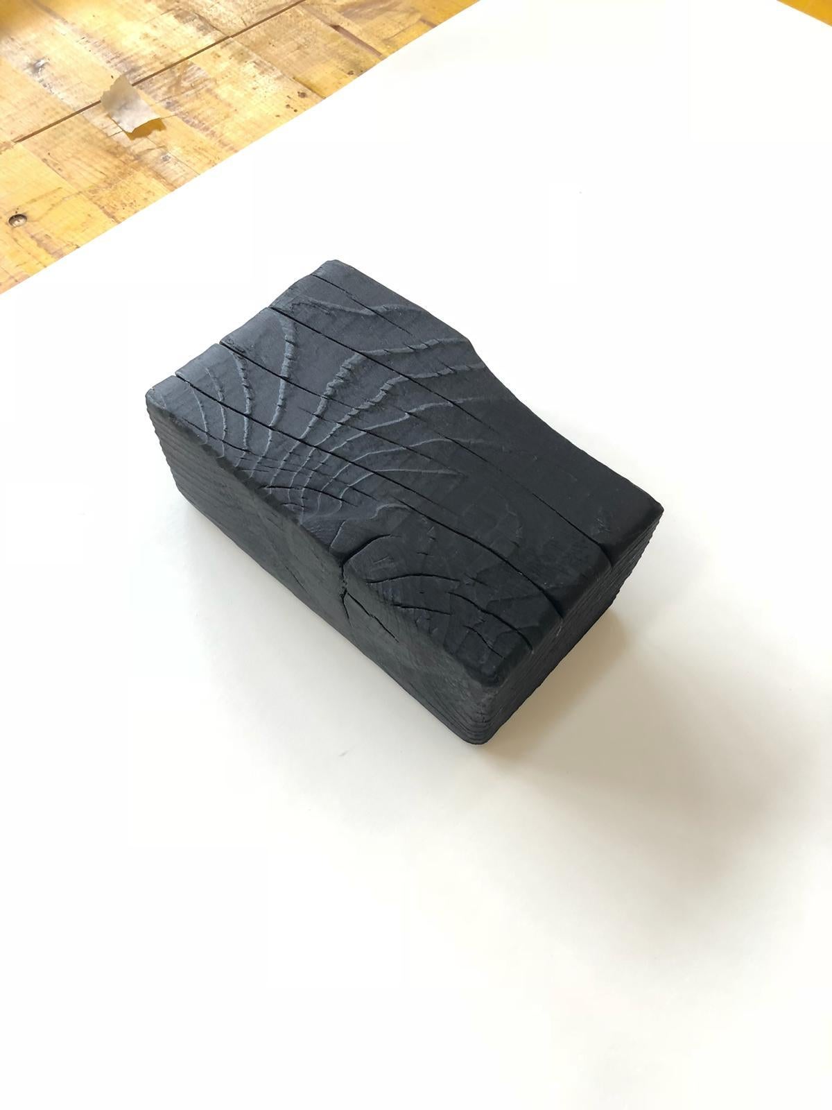 Contemporary Limited Edition Signed Charred Stool, Mhono V1 by Edizione Limitata For Sale 2