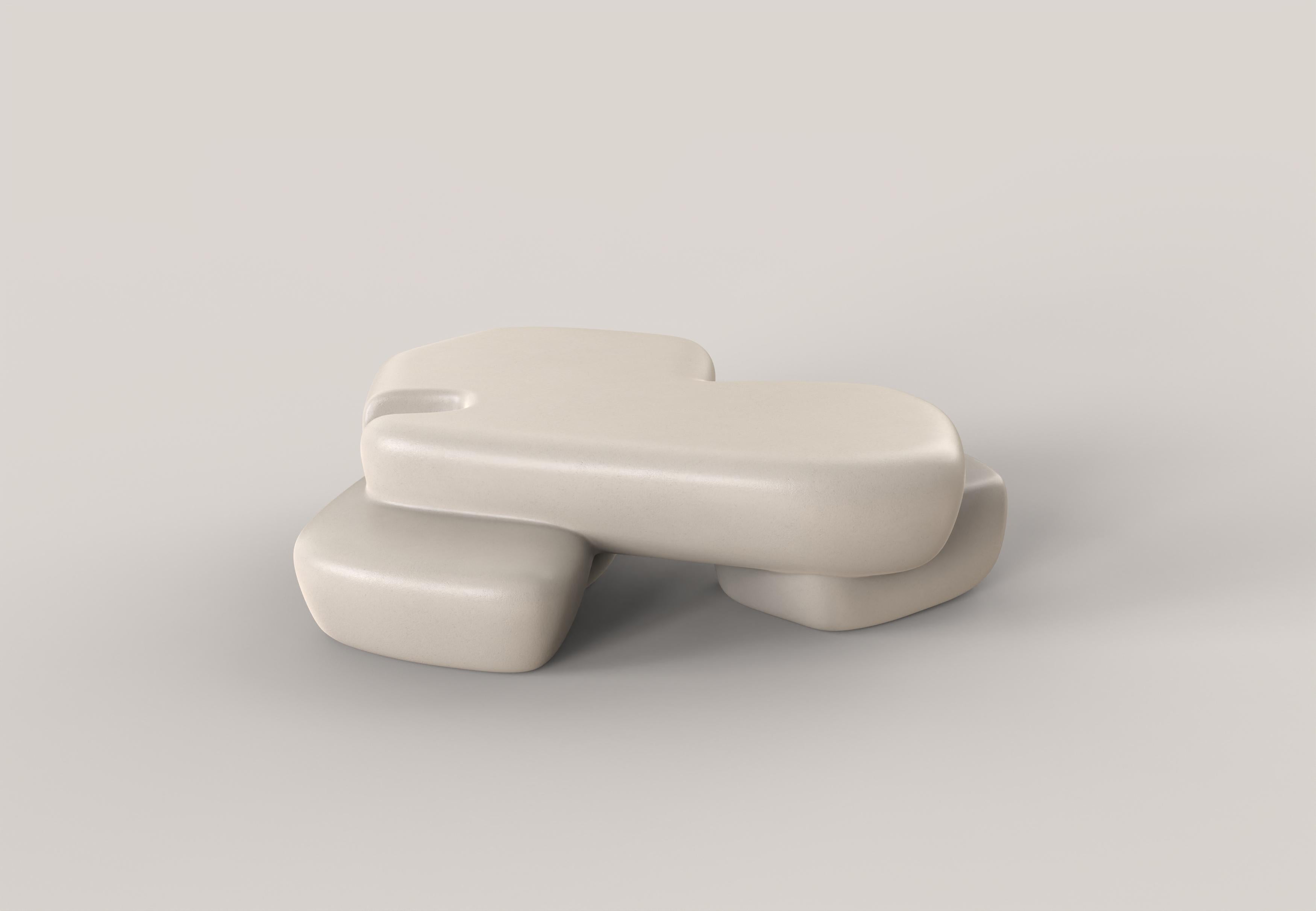 Ava V1 is a composition of three large volumes sculpted and arranged together. A very soft and light sculpture that appears to look like stones eroded and melted over time.
Objects are handcrafted in order to be unique. Limited edition of 150.
Every
