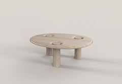 Contemporary Limited Edition Travertine Low Table, Asido V1 by Edizione Limitata