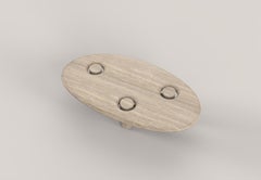 Contemporary Limited Edition Travertine Low Table, Asido V2 by Edizione Limitata