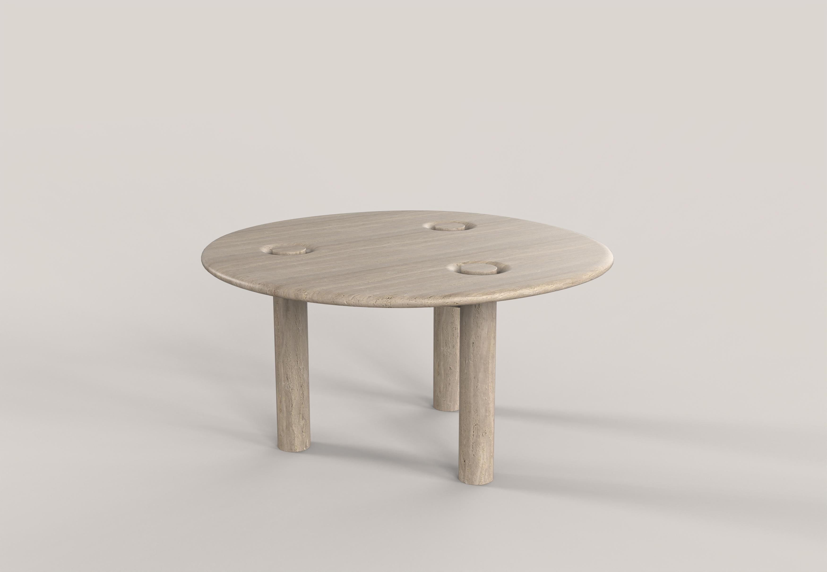 Table contemporaine en travertin en édition limitée, Asido V3 by Edizione Limitata Neuf - En vente à Milano, IT