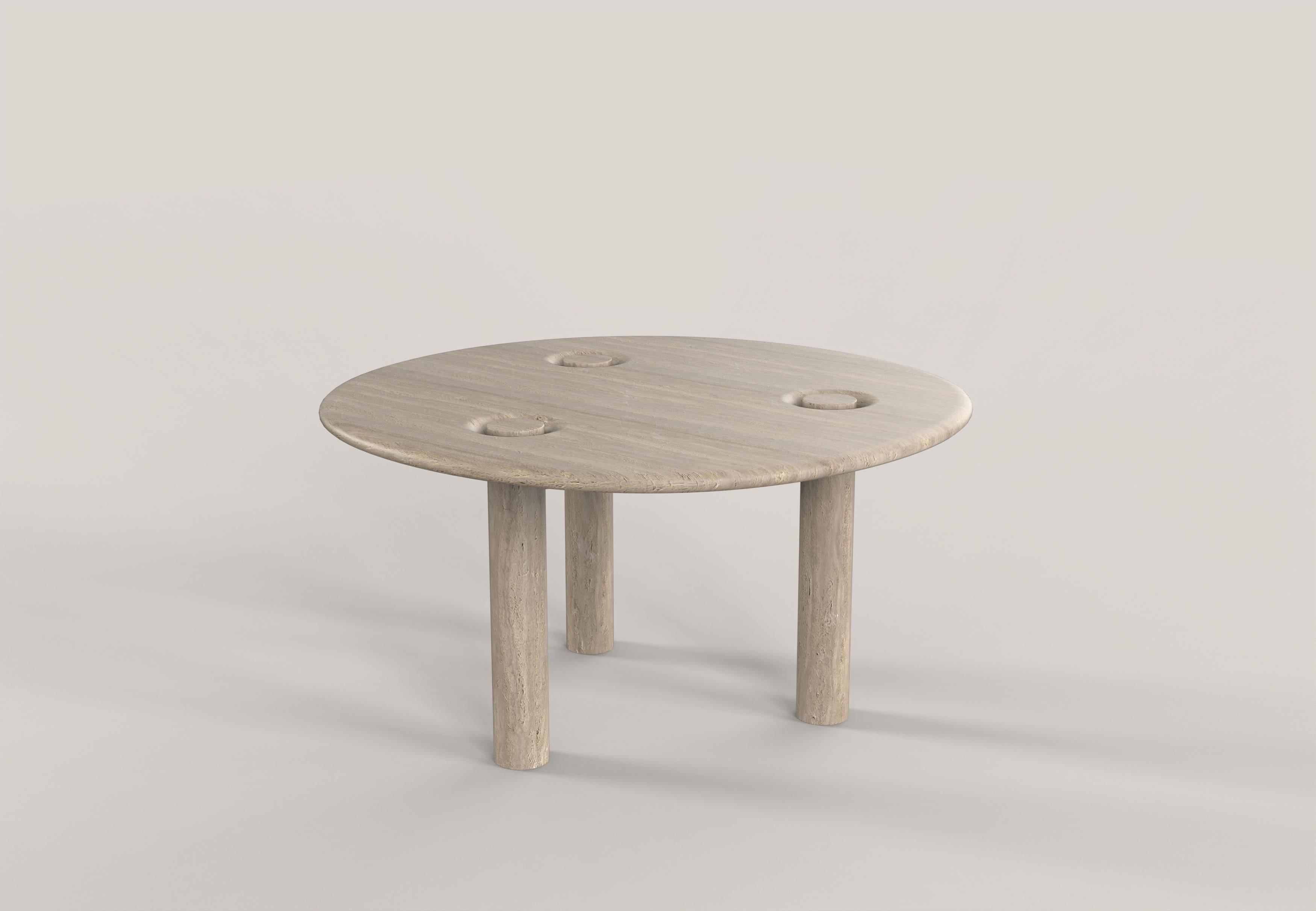 XXIe siècle et contemporain Table contemporaine en travertin en édition limitée, Asido V3 by Edizione Limitata en vente