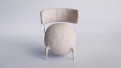 Contemporary Limited Edition Wood & Felt Designer Living Room Chair Lymphochair