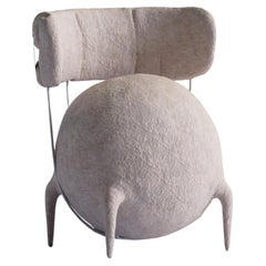 Contemporary Limited Edition Wood & Felt Designer Living Room Chair Lymphochair