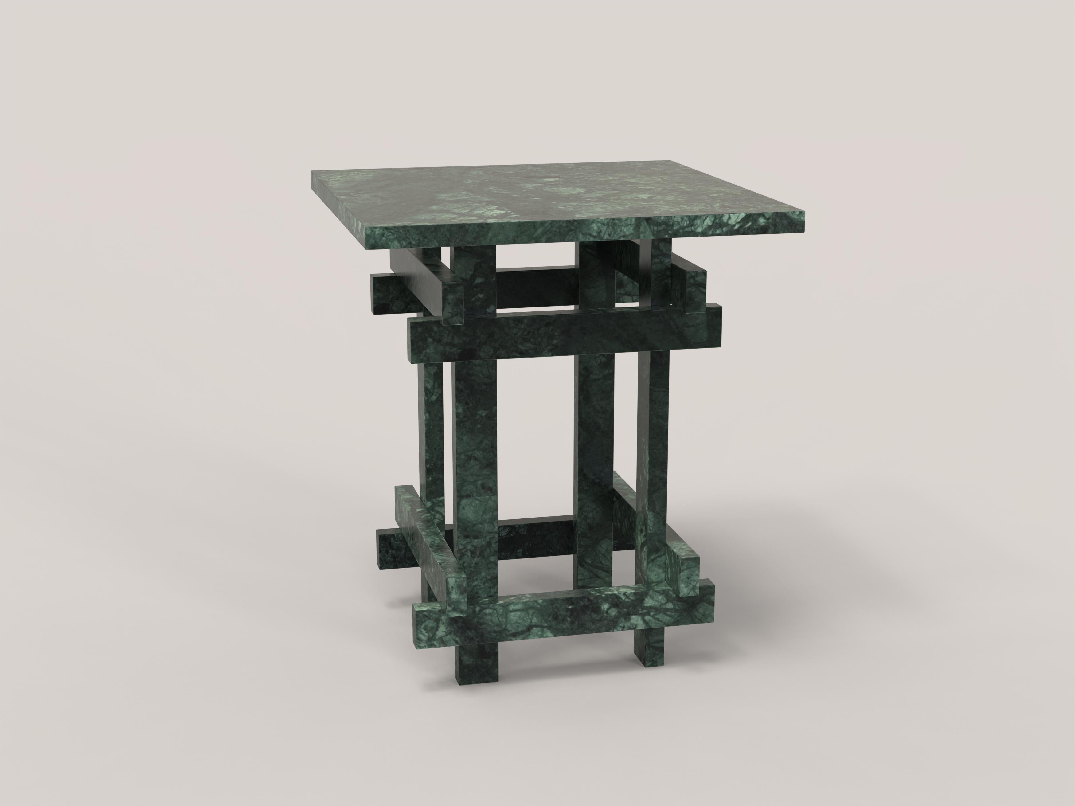 Zeitgenössischer Tisch aus grünem Marmor in limitierter Auflage, Paranoid V1 von Edizione Limitata im Angebot 5