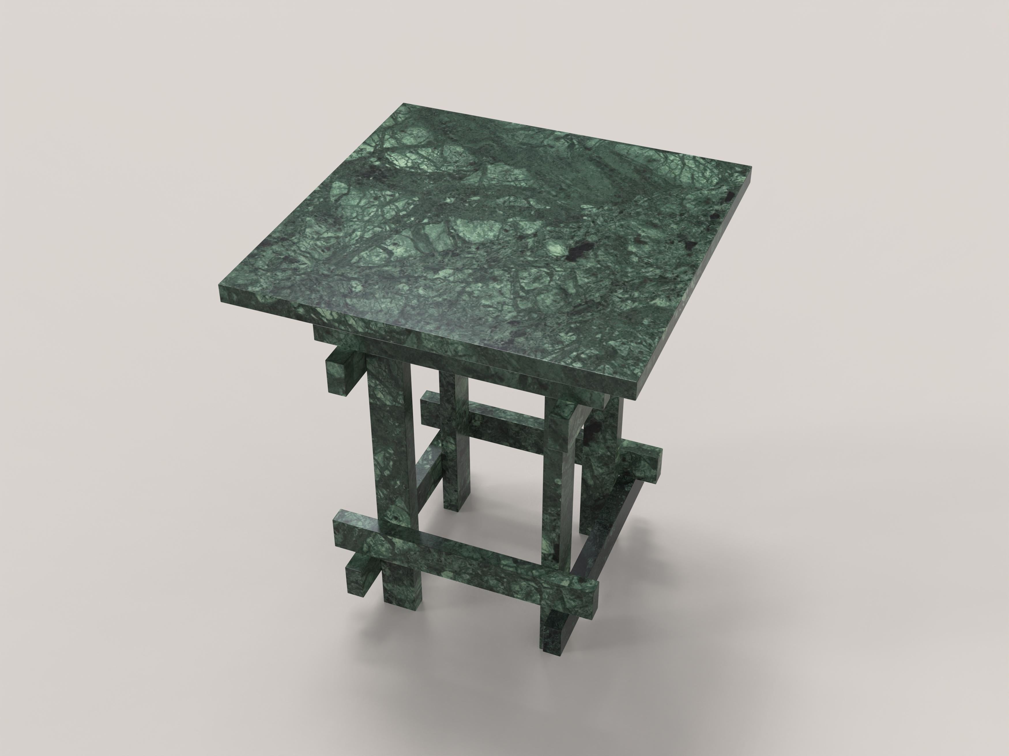 Zeitgenössischer Tisch aus grünem Marmor in limitierter Auflage, Paranoid V1 von Edizione Limitata im Angebot 6