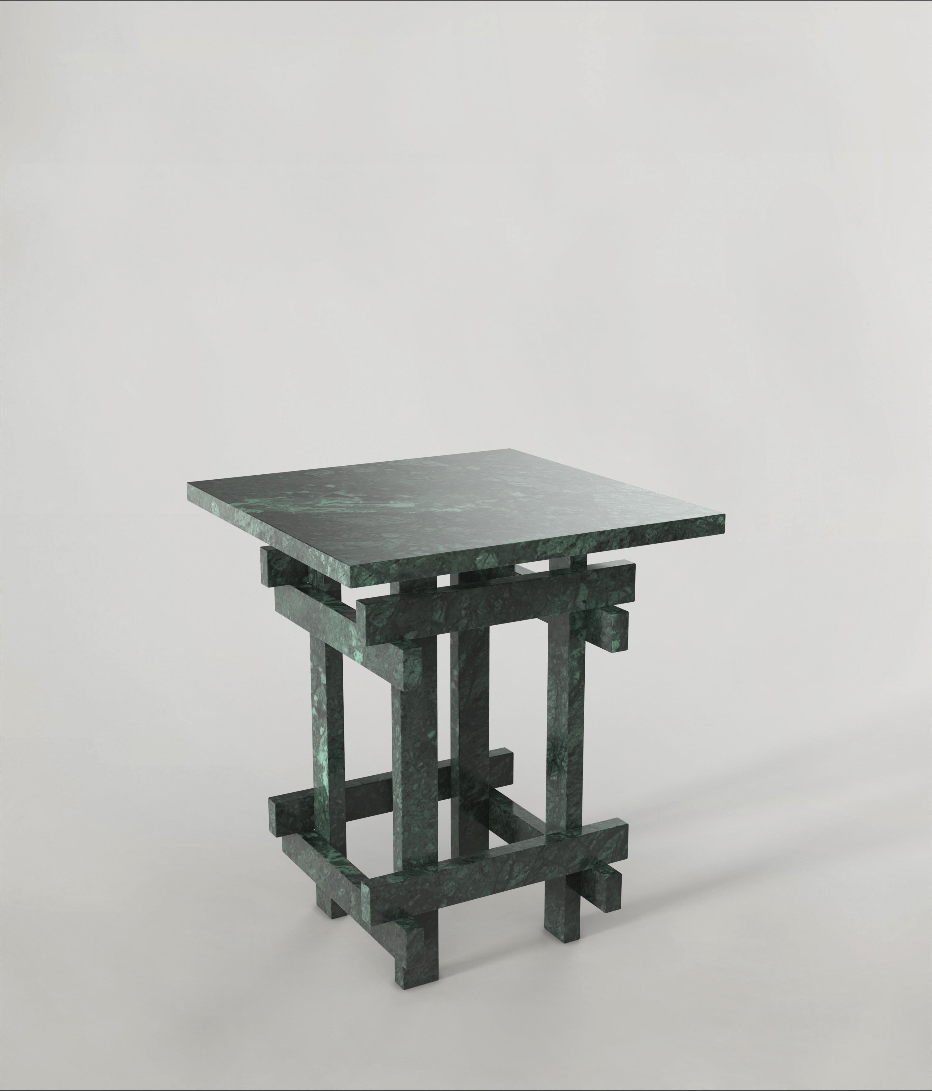 Zeitgenössischer Tisch aus grünem Marmor in limitierter Auflage, Paranoid V1 von Edizione Limitata im Angebot 2