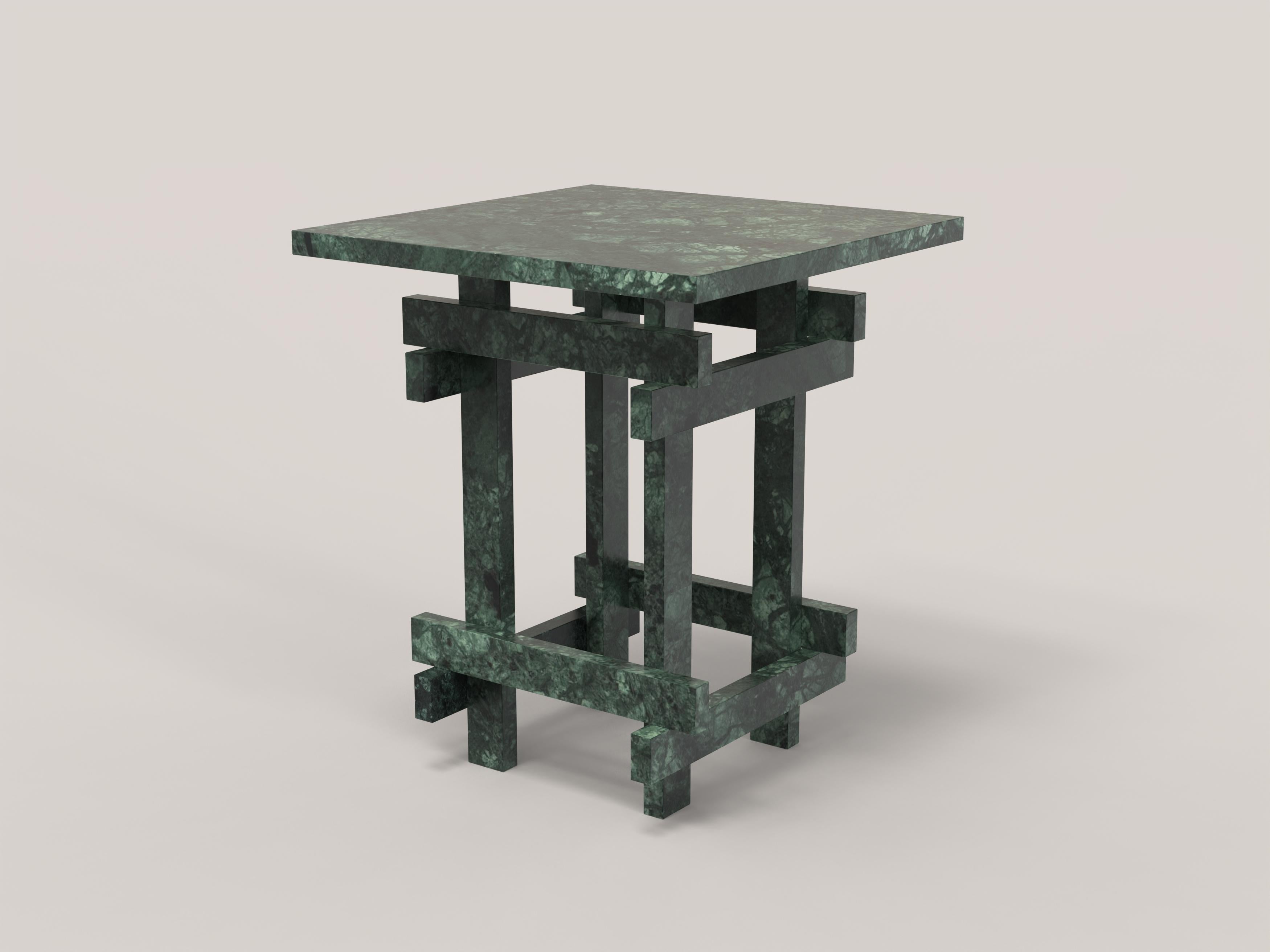 Zeitgenössischer Tisch aus grünem Marmor in limitierter Auflage, Paranoid V1 von Edizione Limitata im Angebot 4
