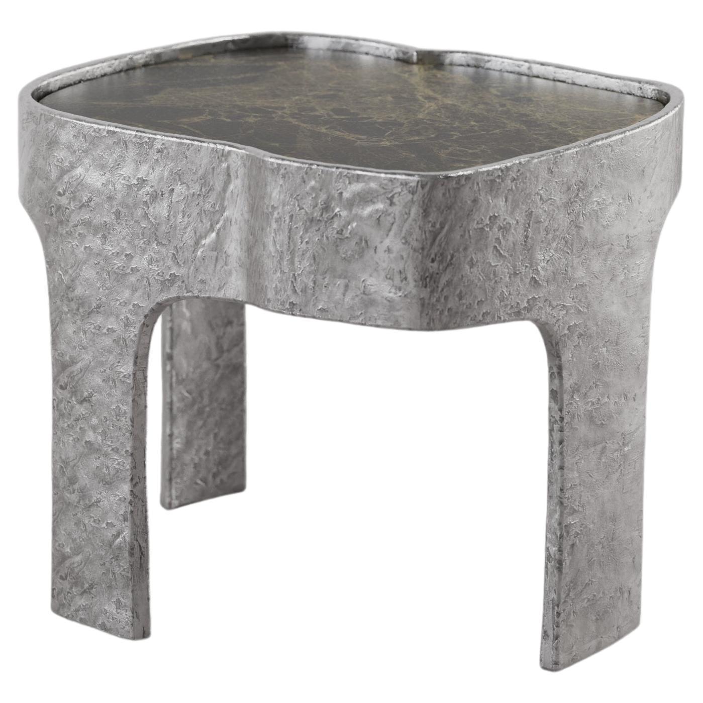 Contemporary LimitedEdition Marble Silver Table, Sumatra V1 by Edizione Limitata