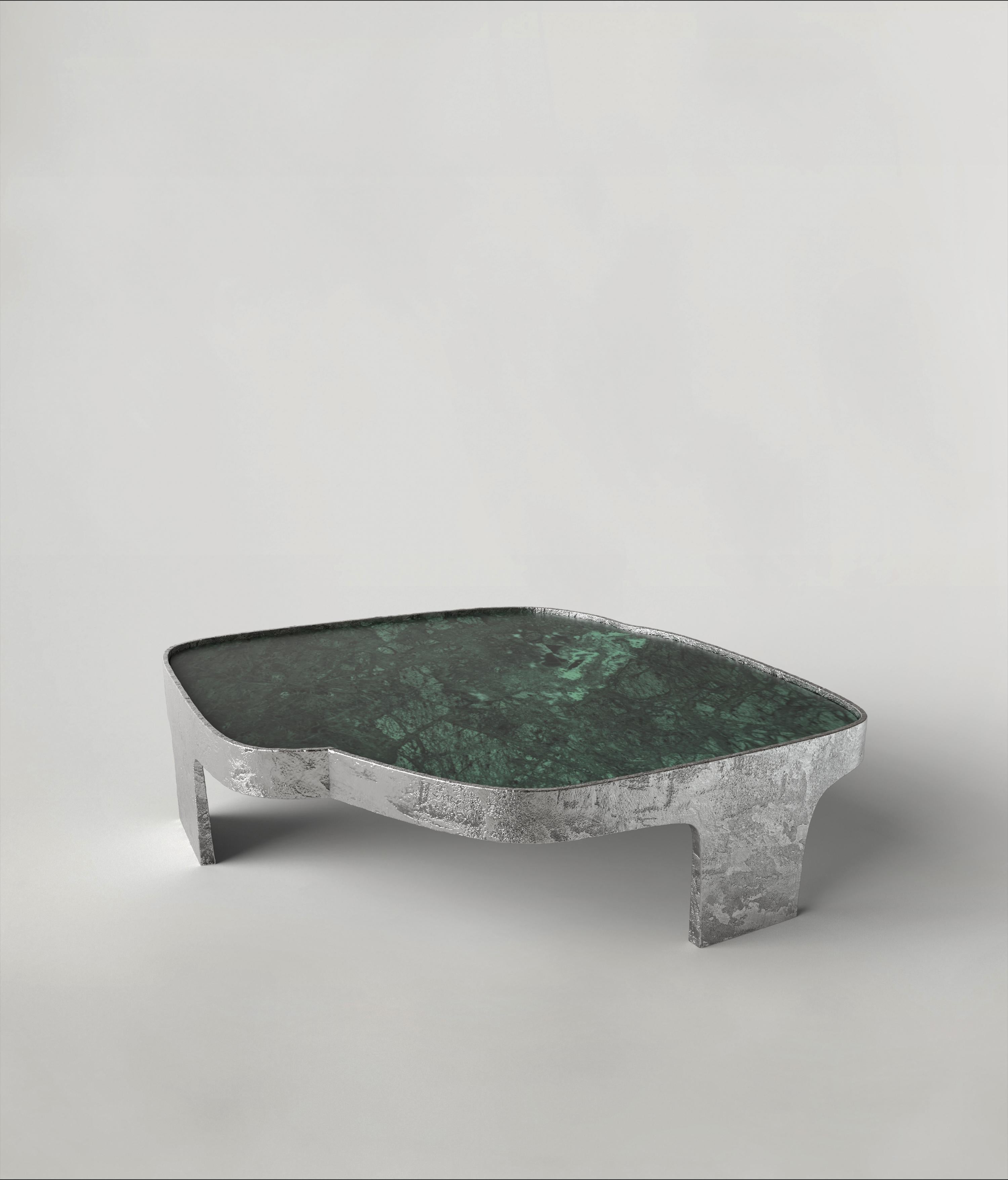 Italian Limited Edition Marble Aluminium Table, Sumatra V2 by Edizione Limitata For Sale