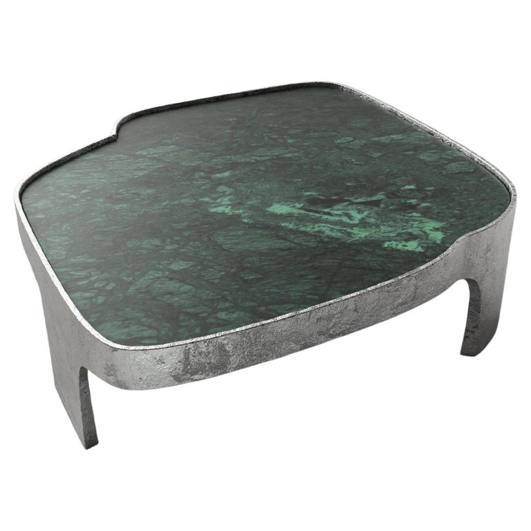 Contemporary LimitedEdition Marble Silver Table, Sumatra V2 by Edizione Limitata For Sale
