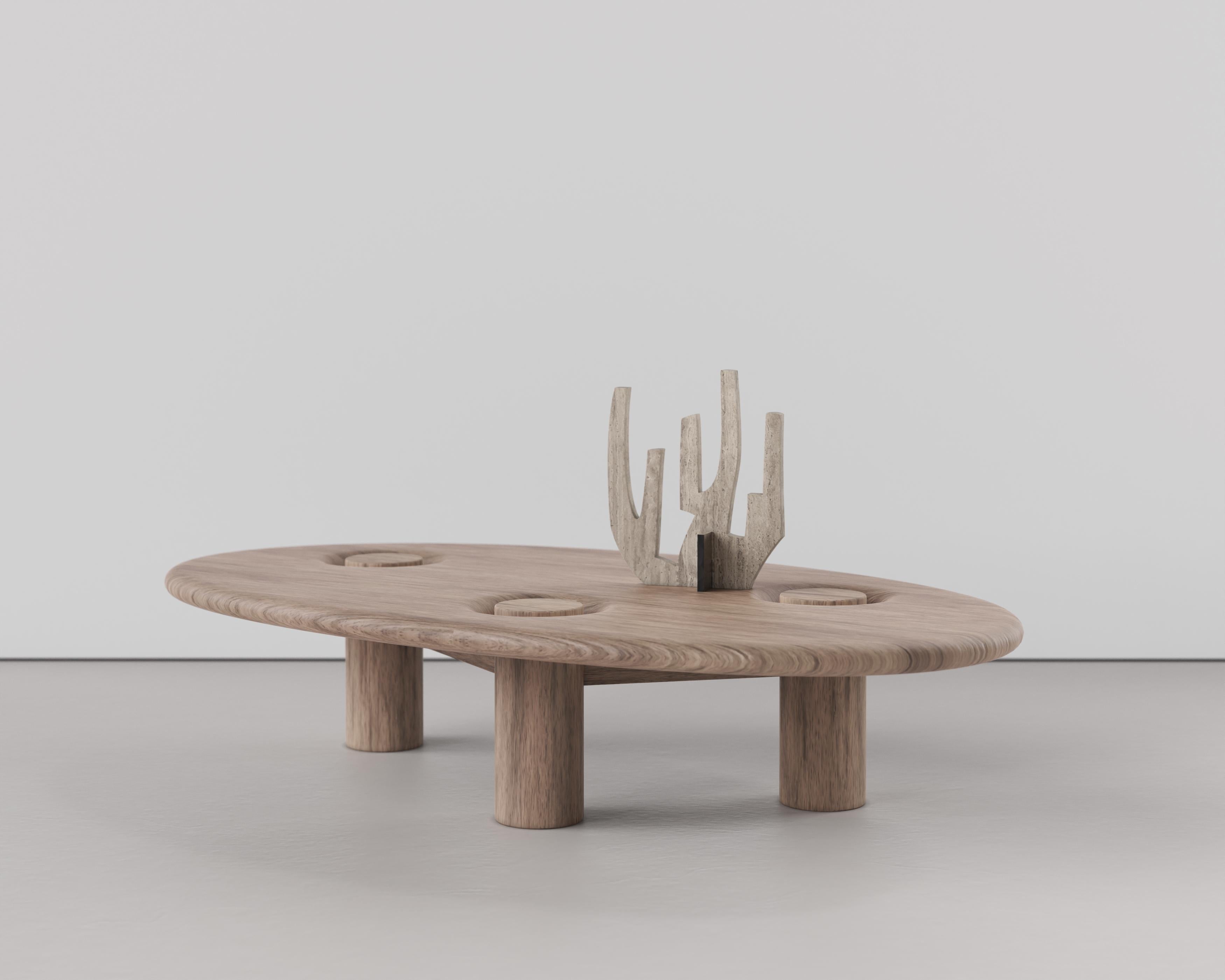 Contemporary LimitedEdition Signed Wood Low Table, Asido V2 by Edizione Limitata For Sale 3