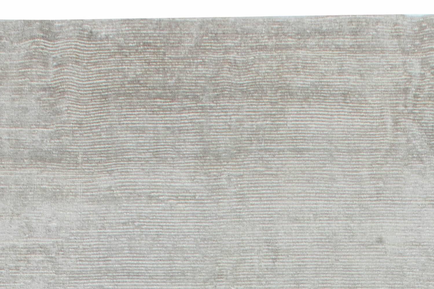 Hand-Knotted Contemporary Line Grip Gray Handmade Wool Carpet by Doris Leslie Blau For Sale
